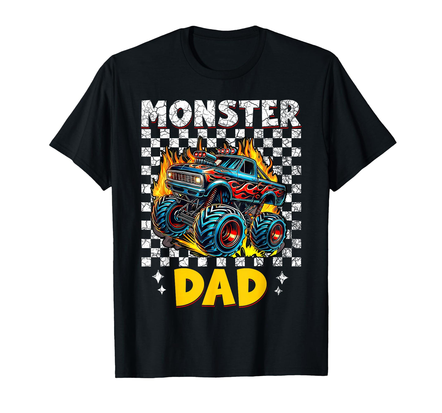 Monster Truck Dad Birthday Family T-Shirt - Custom Art Print Men Women - T-Shirt, Sweatshirt, Hoodie