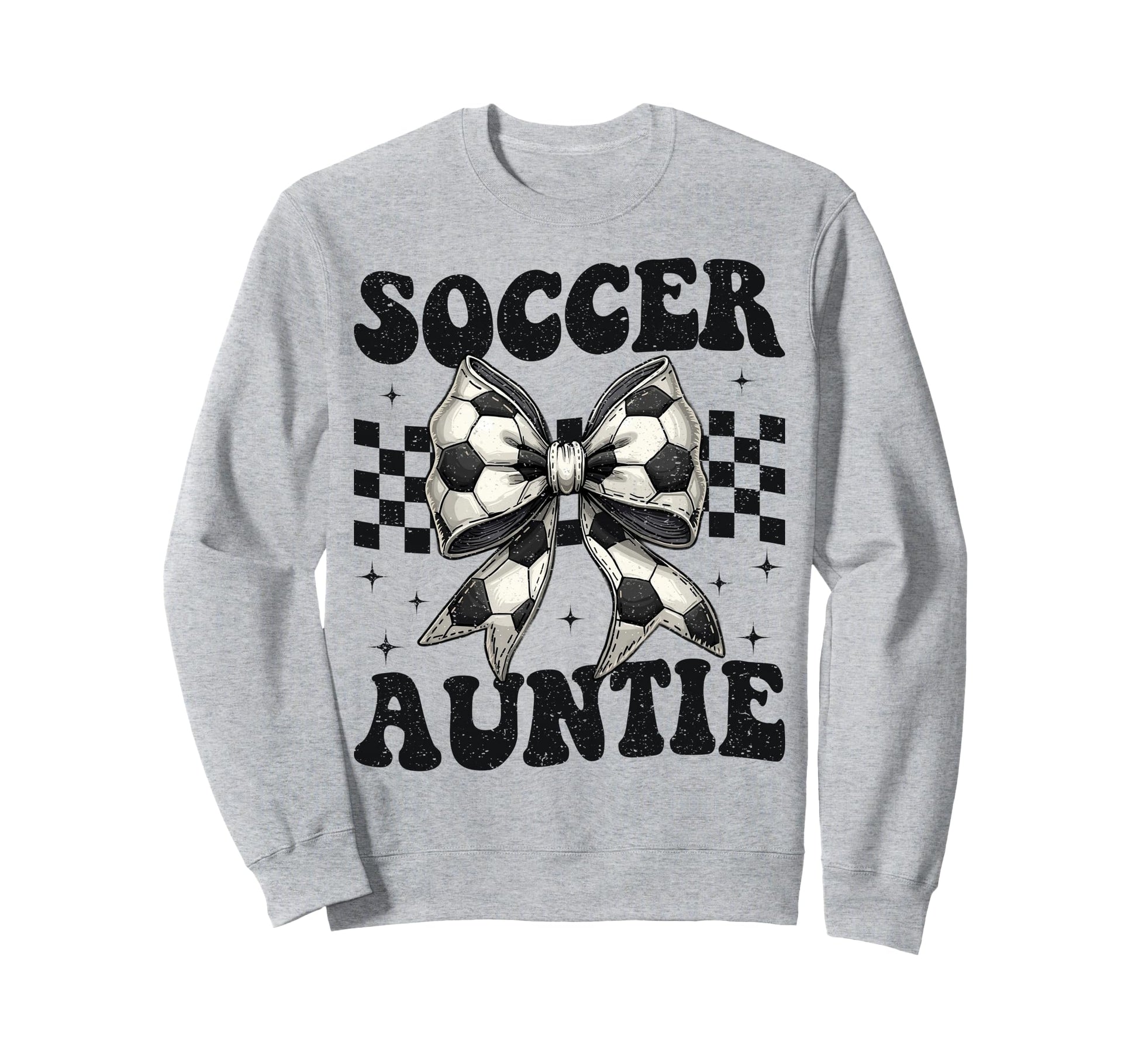Soccer Auntie Funny Coquette Bow Sweatshirt - Minimalist Print for Adults - T-Shirt, Sweatshirt, Hoodie