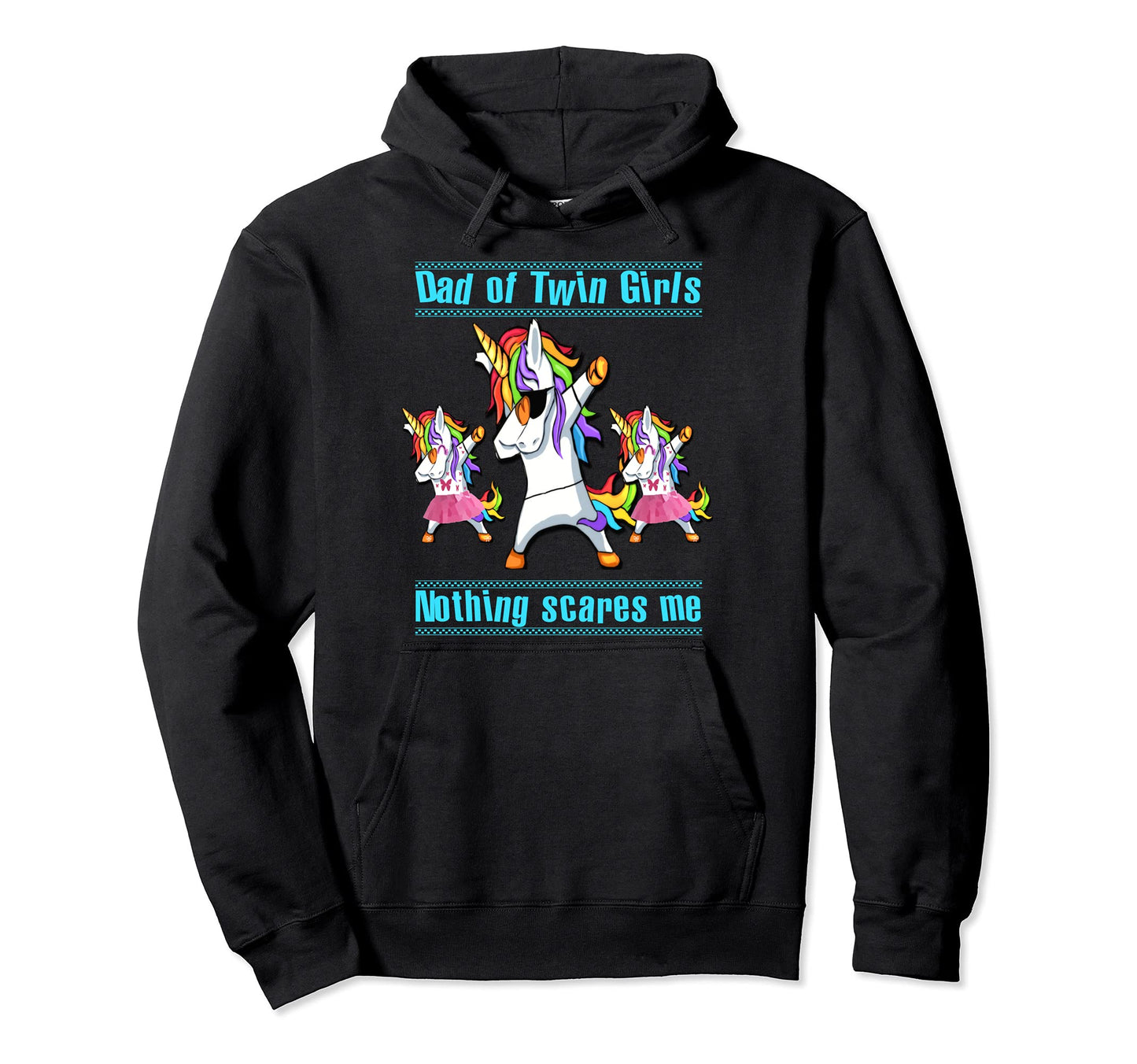 Dad Twin Nothing Scares Me Dabbing Hoodie - Custom Art Print Men Women - T-Shirt, Sweatshirt, Hoodie