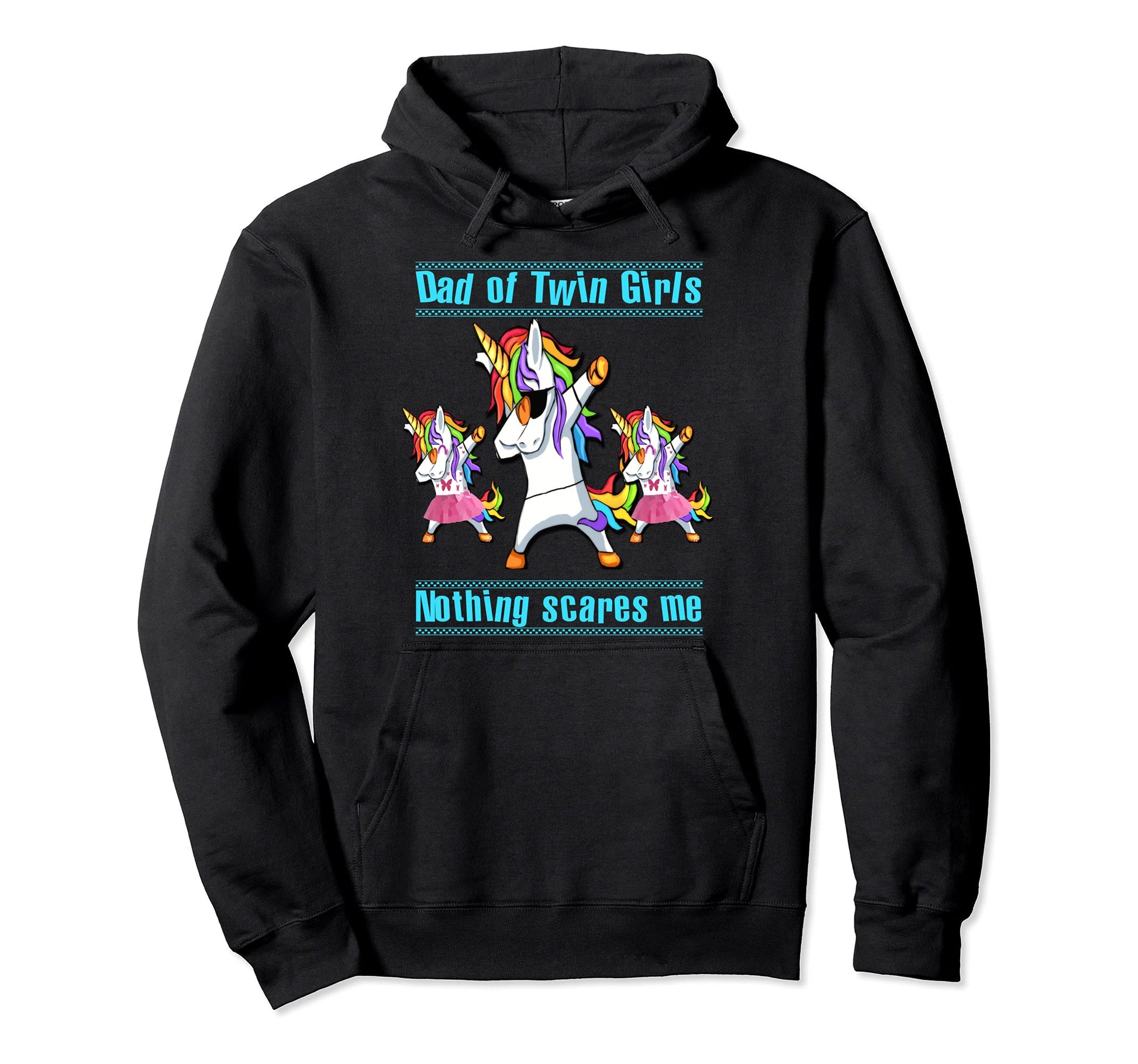 Dad Twin Nothing Scares Me Dabbing Hoodie - Custom Art Print Men Women - T-Shirt, Sweatshirt, Hoodie