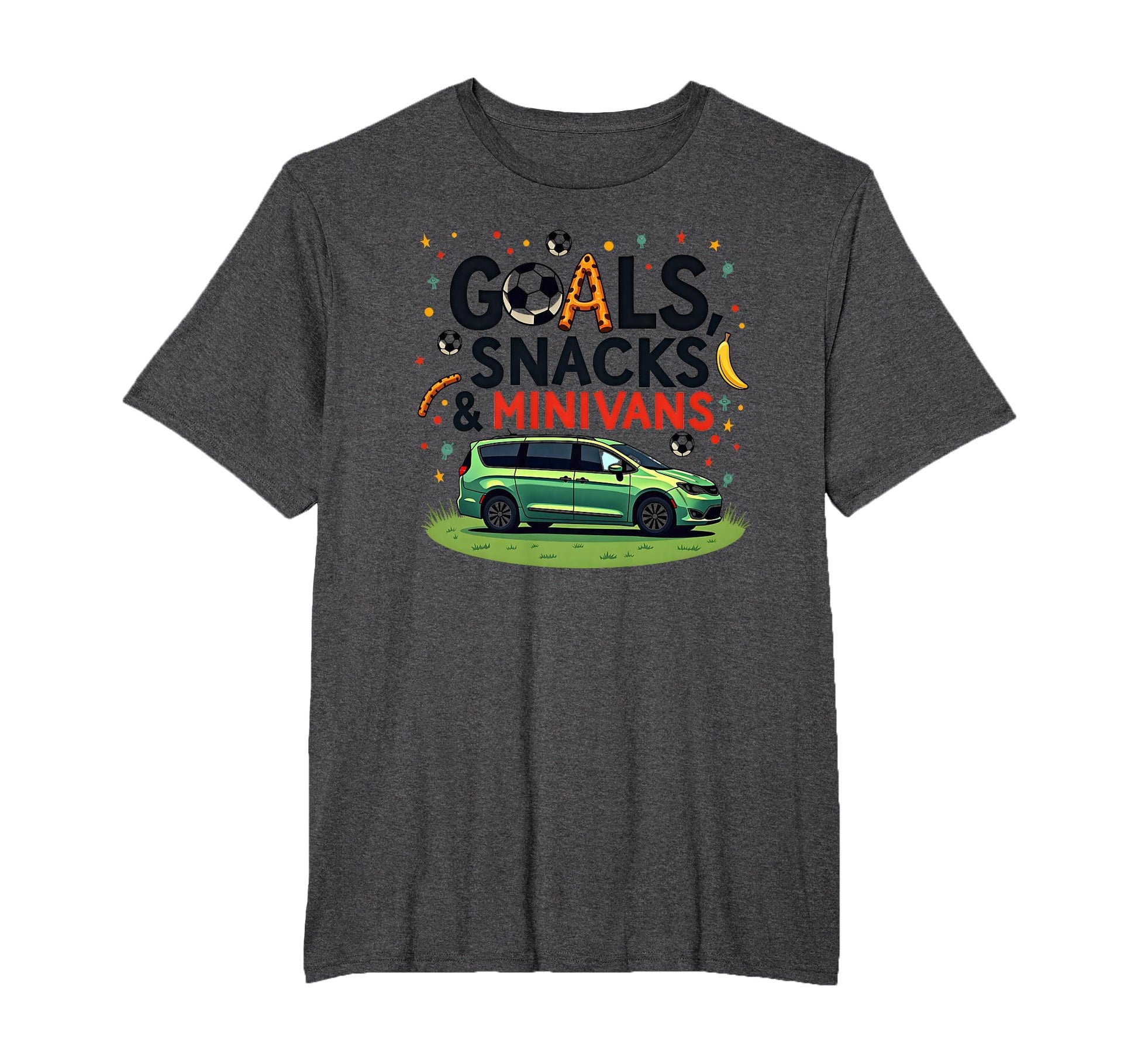 Goals Snacks Minivans Soccer Mom T-Shirt - Streetwear Style for Adults - T-Shirt, Sweatshirt, Hoodie