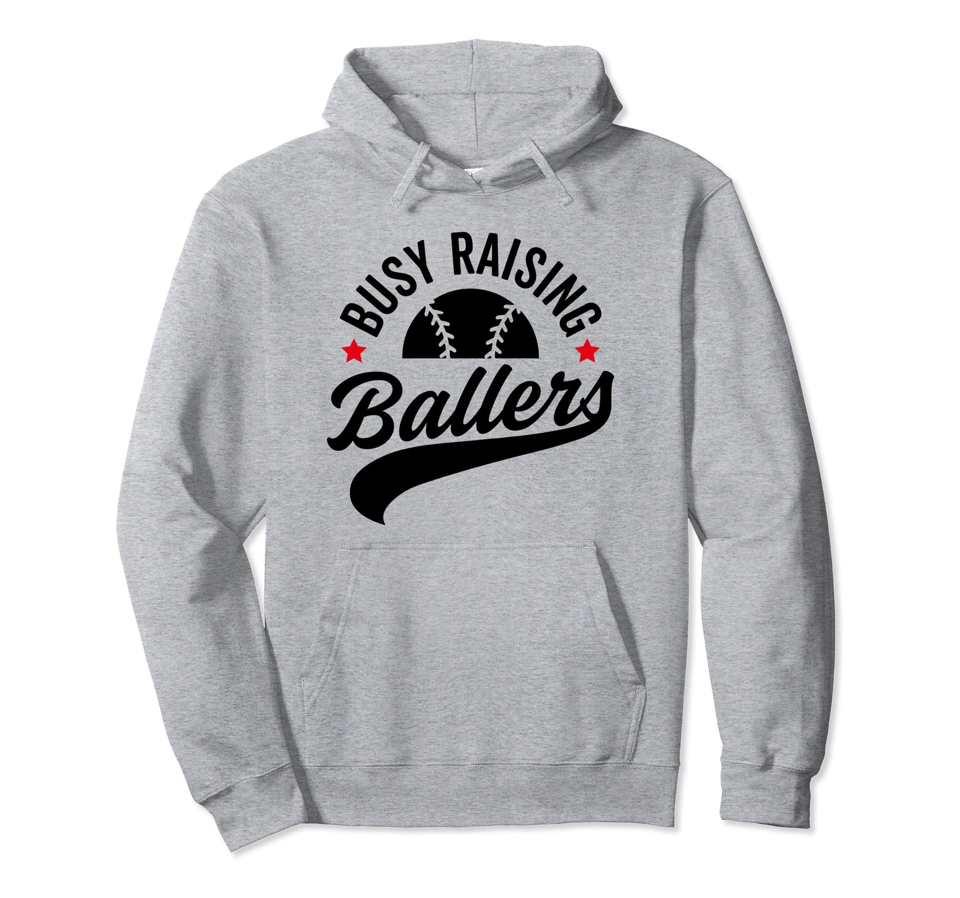 Busy Raising Ballers Baseball Cheer Hoodie - Aesthetic Graphic for Adults - T-Shirt, Sweatshirt, Hoodie