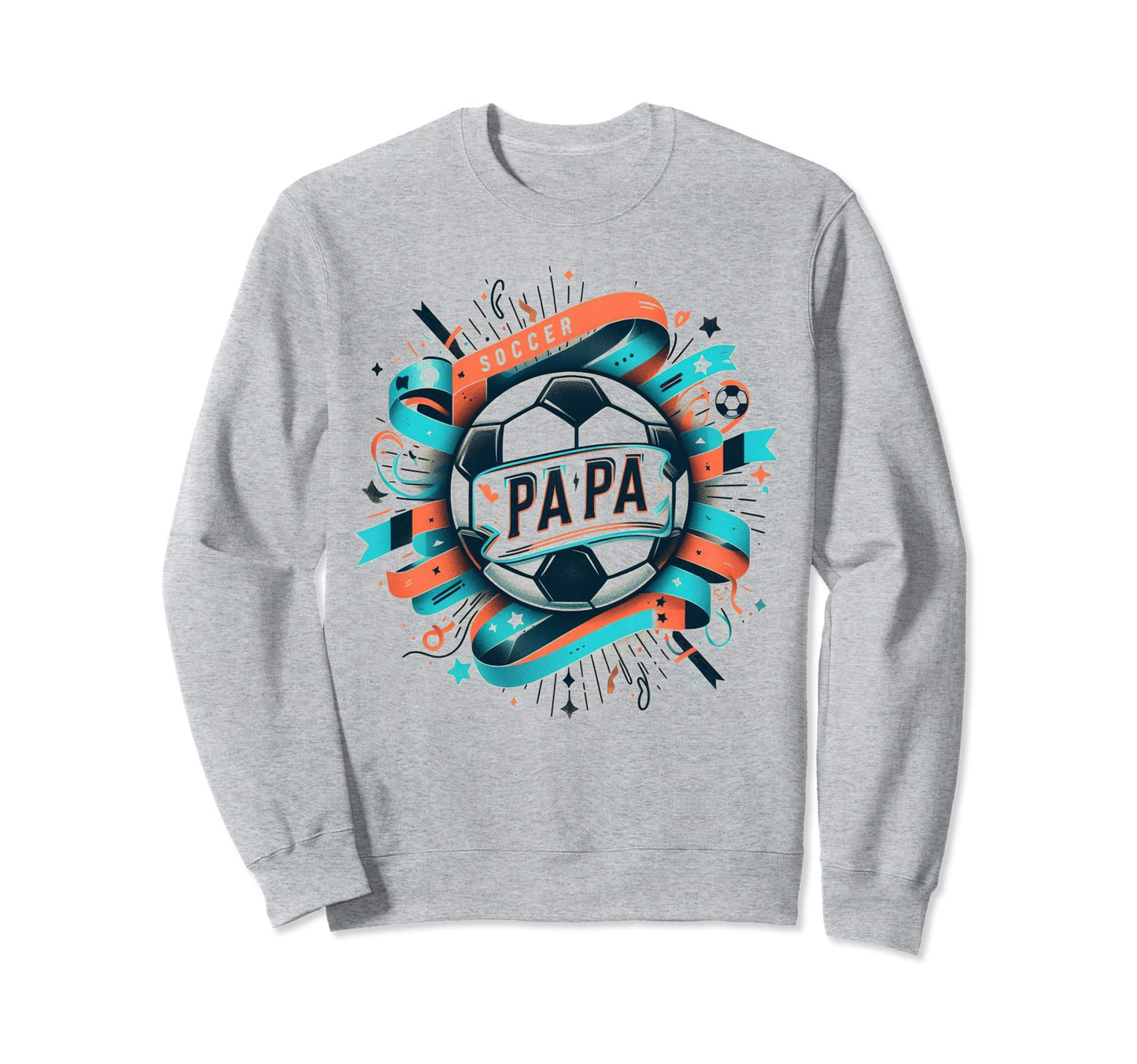 Soccer Papa Family Matching Dad Fathers Sweatshirt - Unique Graphic Unisex - T-Shirt, Sweatshirt, Hoodie
