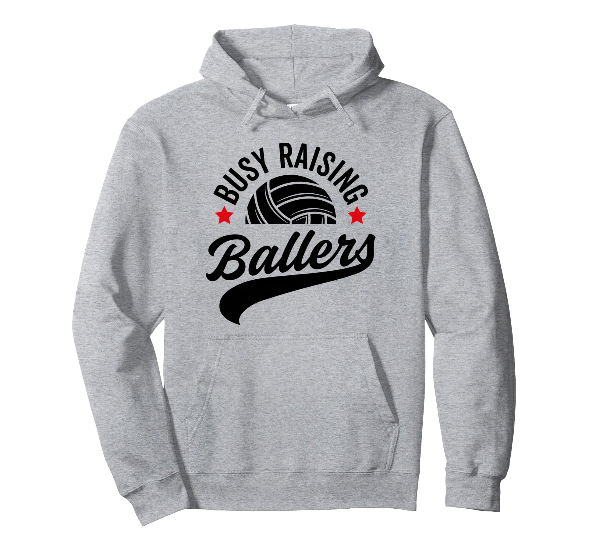 Busy Raising Ballers Volleyball Cheer Hoodie - Unique Graphic Men Women - T-Shirt, Sweatshirt, Hoodie