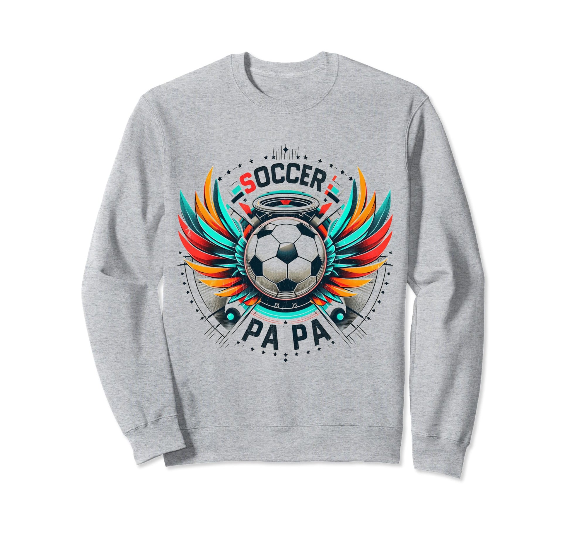 Soccer Papa Family Matching Dad Sweatshirt - Minimalist Print for Adults - T-Shirt, Sweatshirt, Hoodie