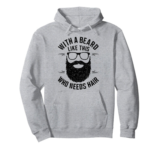 Bearded Lover Daddy Funny Beard Dad Hoodie - Trendy Graphic for Adults - T-Shirt, Sweatshirt, Hoodie