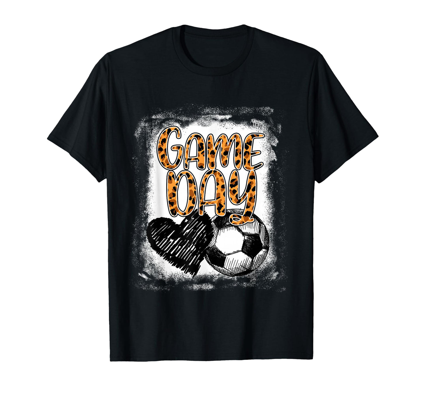 Soccer Game Day Leopard Cheetah T-Shirt - Casual Everyday Wear Men Women - T-Shirt, Sweatshirt, Hoodie