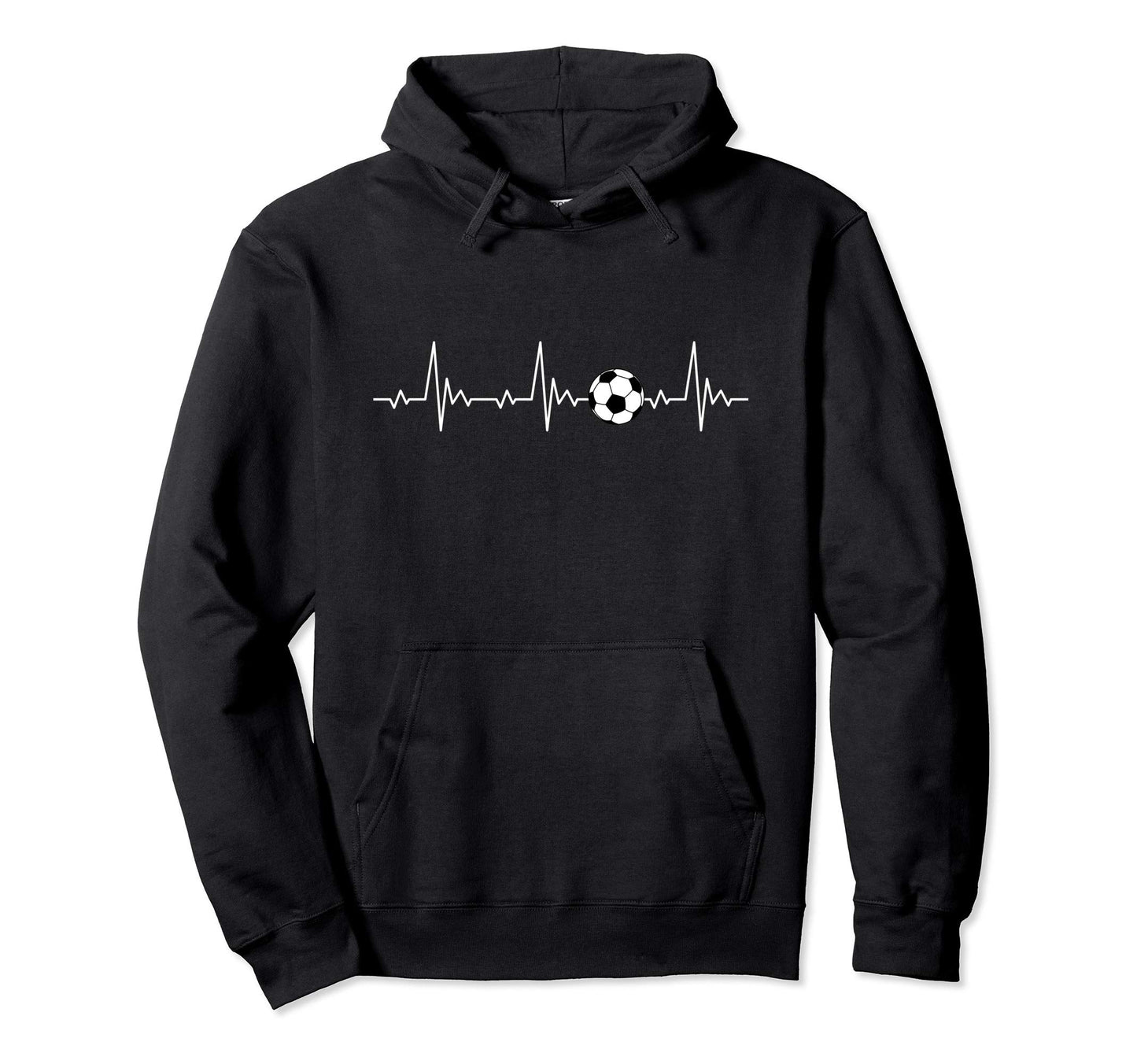 Soccer Ball Heartbeat Hoodie - Streetwear Style Men Women - T-Shirt, Sweatshirt, Hoodie