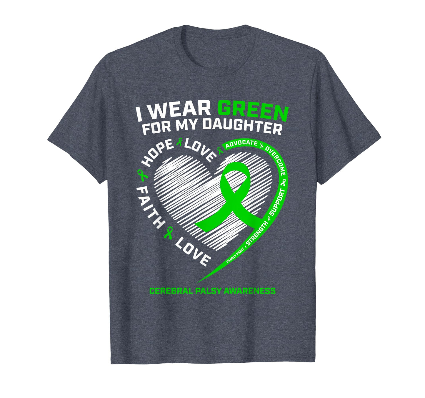 Family Mom Dad I Wear Green My T-Shirt - Unique Graphic for Adults - T-Shirt, Sweatshirt, Hoodie