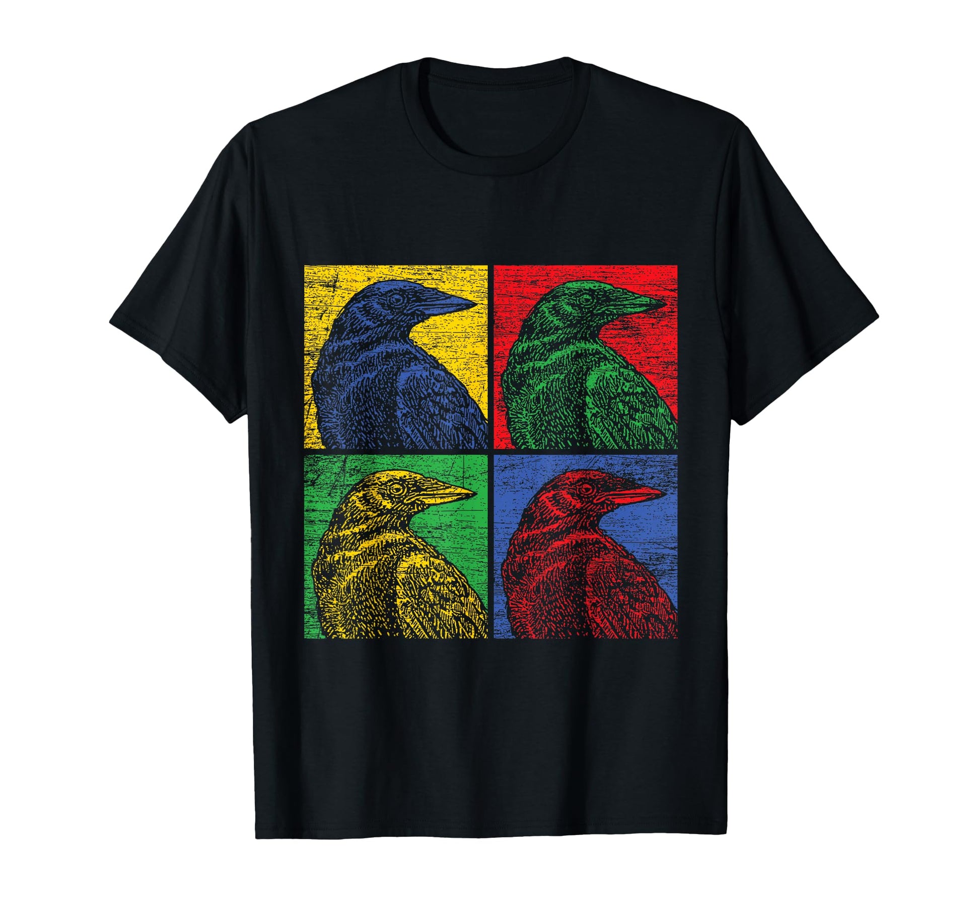 Crow Pop Art Raven Bird Lover T-Shirt - Aesthetic Graphic Men Women - T-Shirt, Sweatshirt, Hoodie