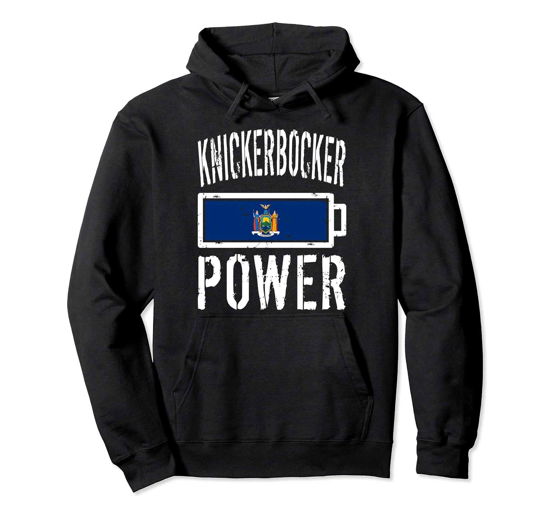 New York Flag Knickerbocker Power Hoodie - Casual Everyday Wear Unisex - T-Shirt, Sweatshirt, Hoodie
