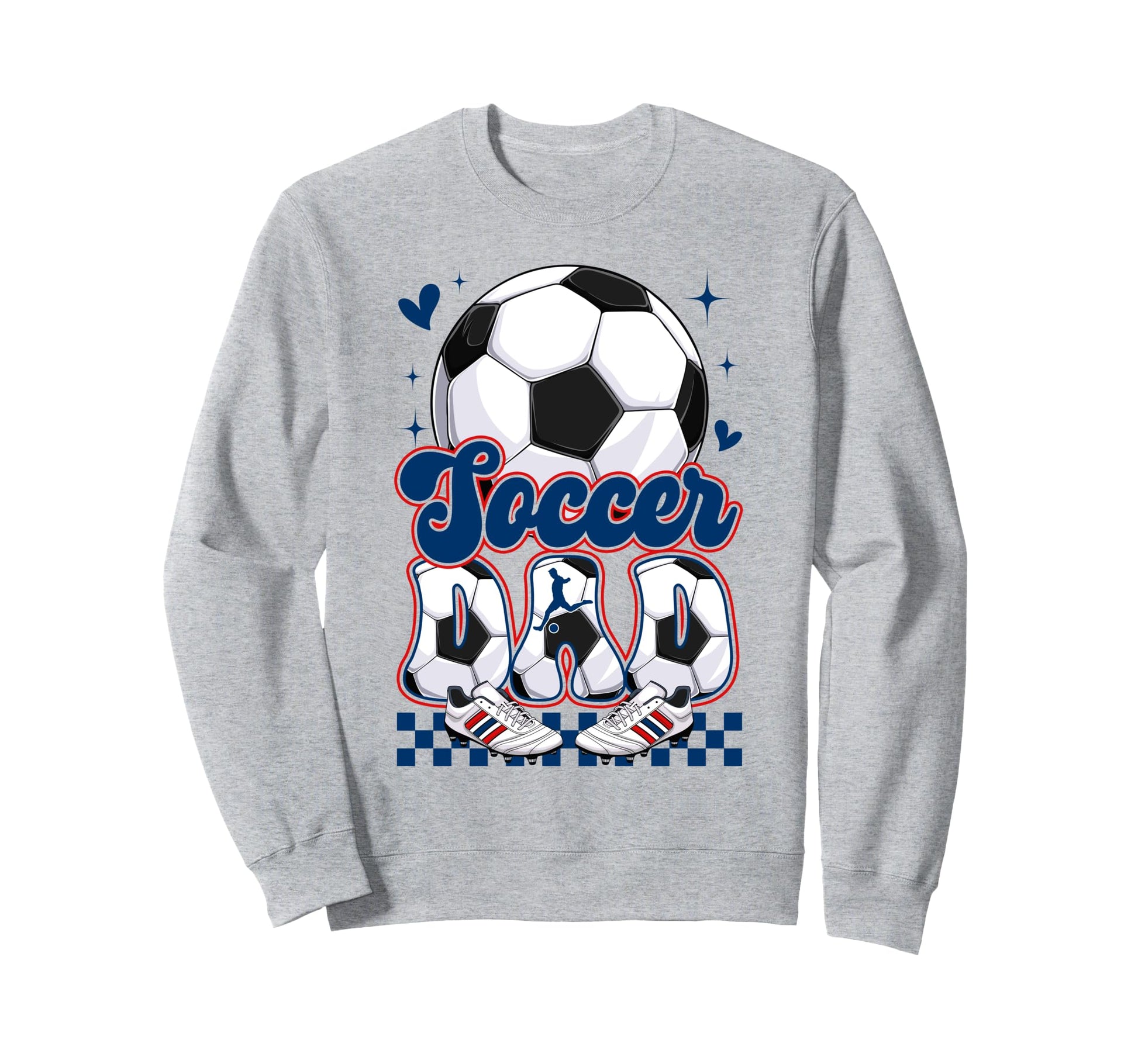 Groovy Soccer Dad Daddy Father Happy Sweatshirt - Graphic Print for Adults - T-Shirt, Sweatshirt, Hoodie