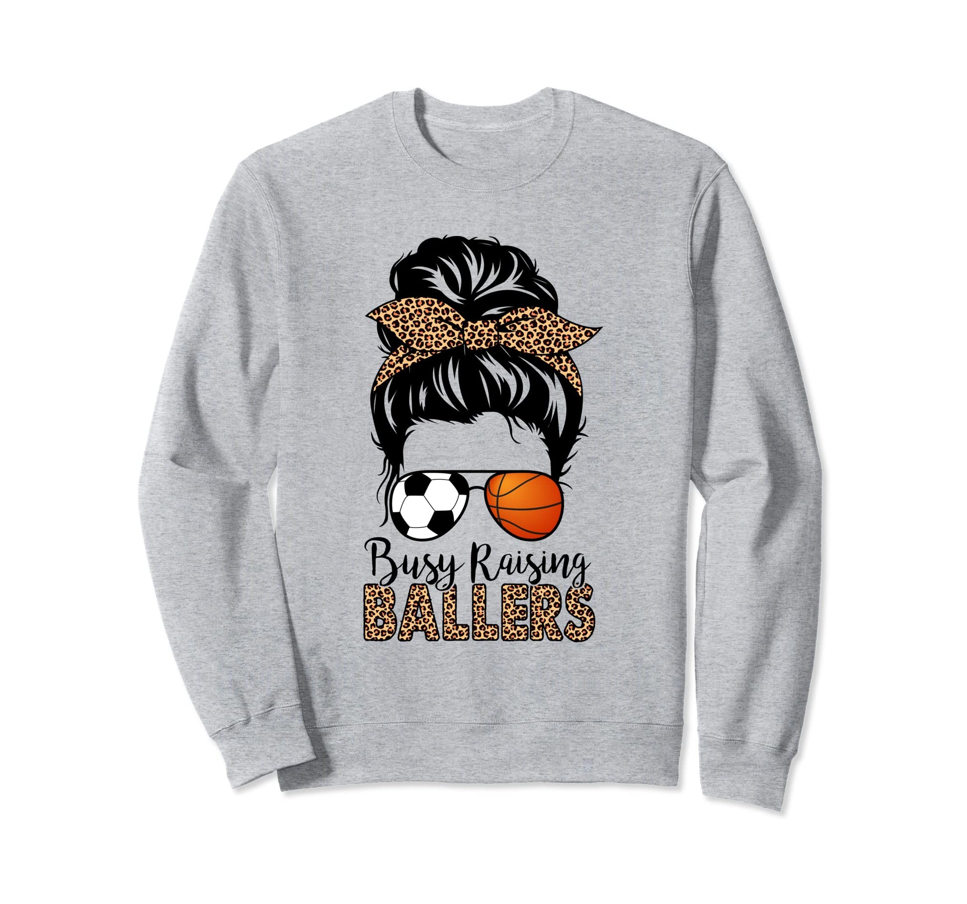 Soccer And Basketball Mom Messy Sweatshirt - Novelty Apparel for Adults - T-Shirt, Sweatshirt, Hoodie
