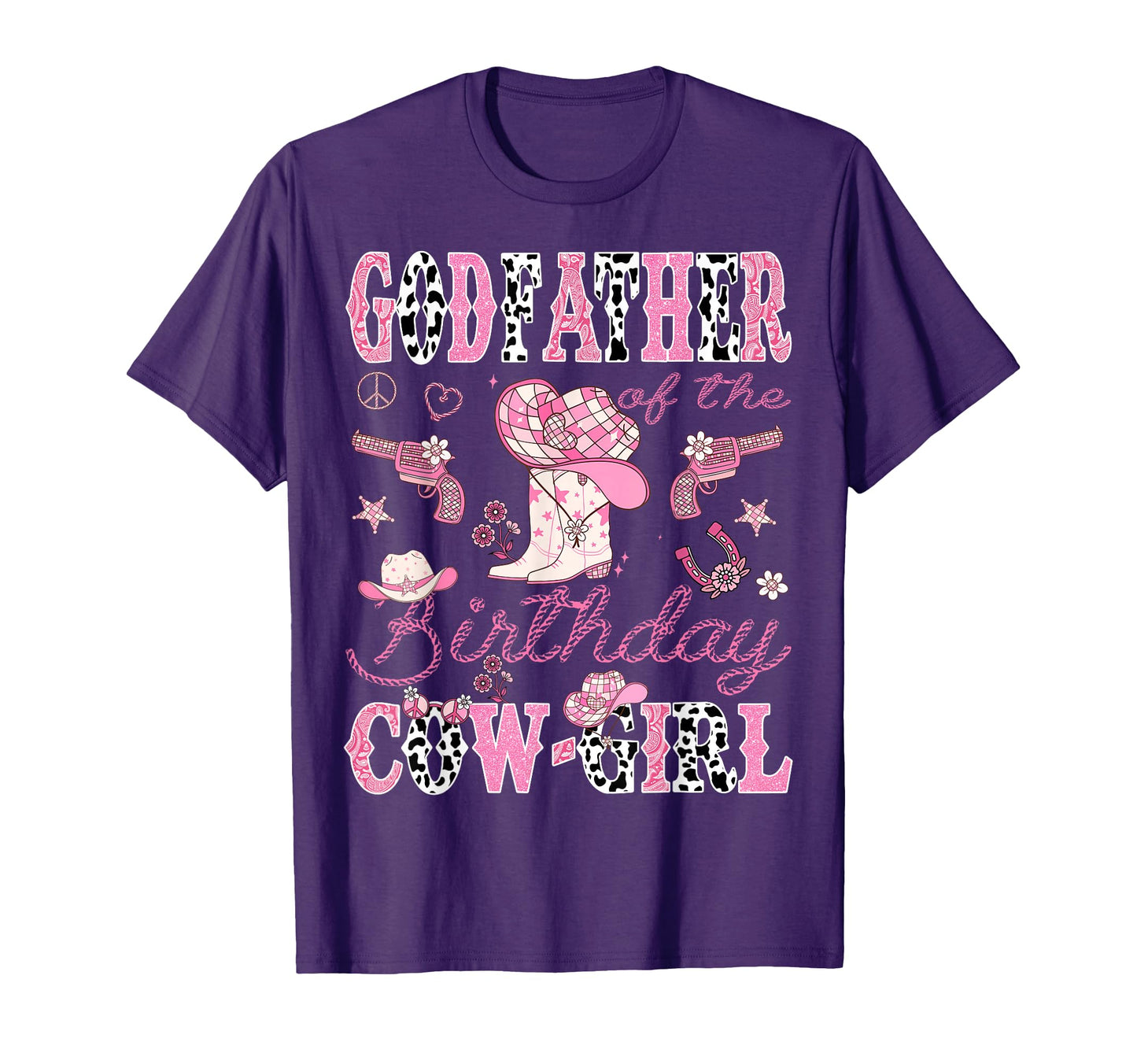Godfather Birthday Cowgirl Western T-Shirt - Aesthetic Graphic Men Women - T-Shirt, Sweatshirt, Hoodie