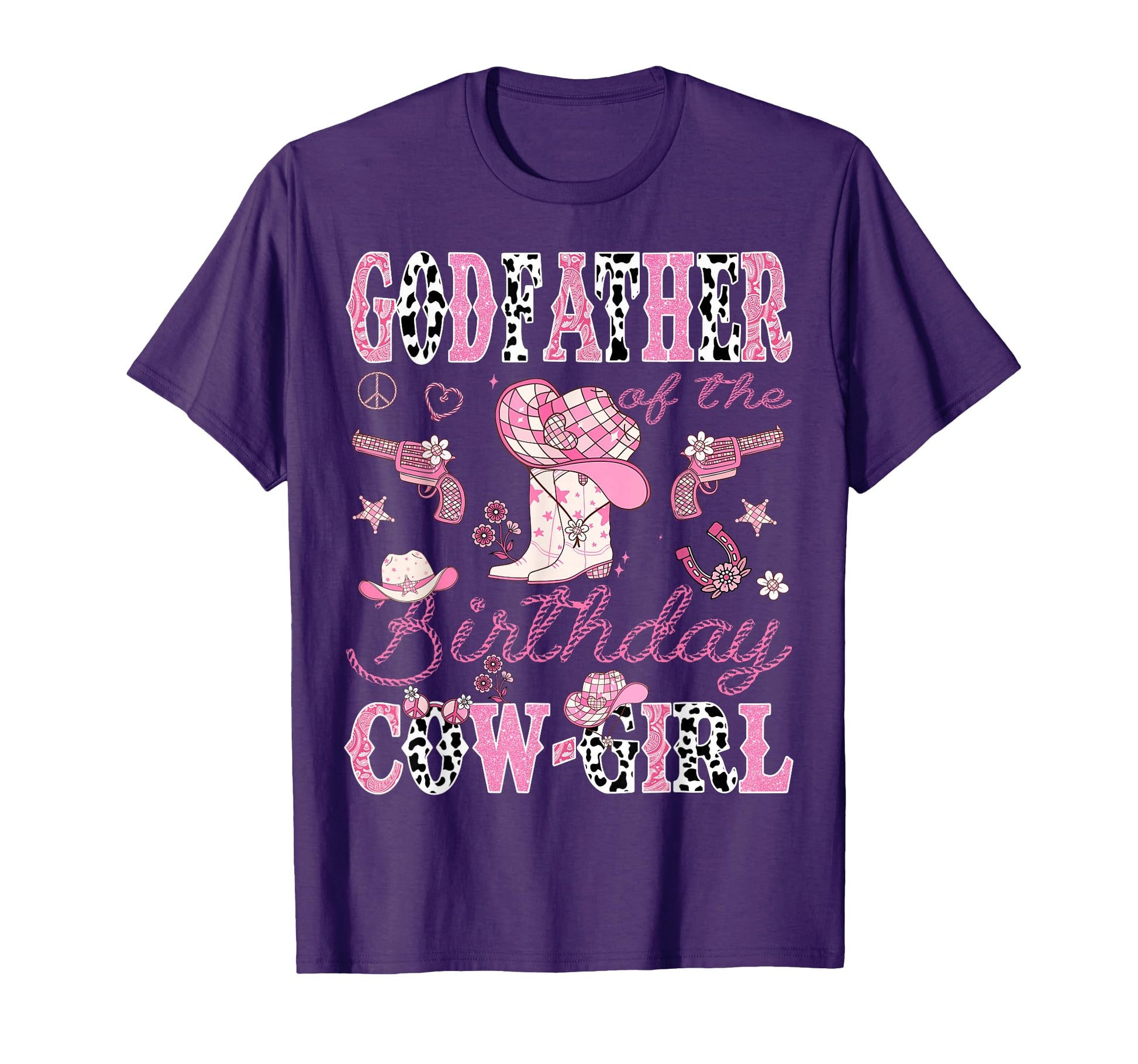 Godfather Birthday Cowgirl Western T-Shirt - Aesthetic Graphic Men Women - T-Shirt, Sweatshirt, Hoodie