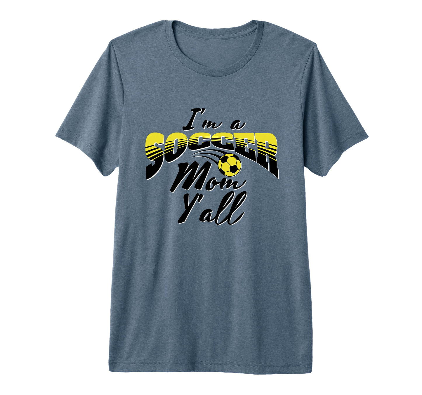 Mom Soccer Lover Soccer Mom Gift Yellow T-Shirt - Graphic Print Unisex - T-Shirt, Sweatshirt, Hoodie