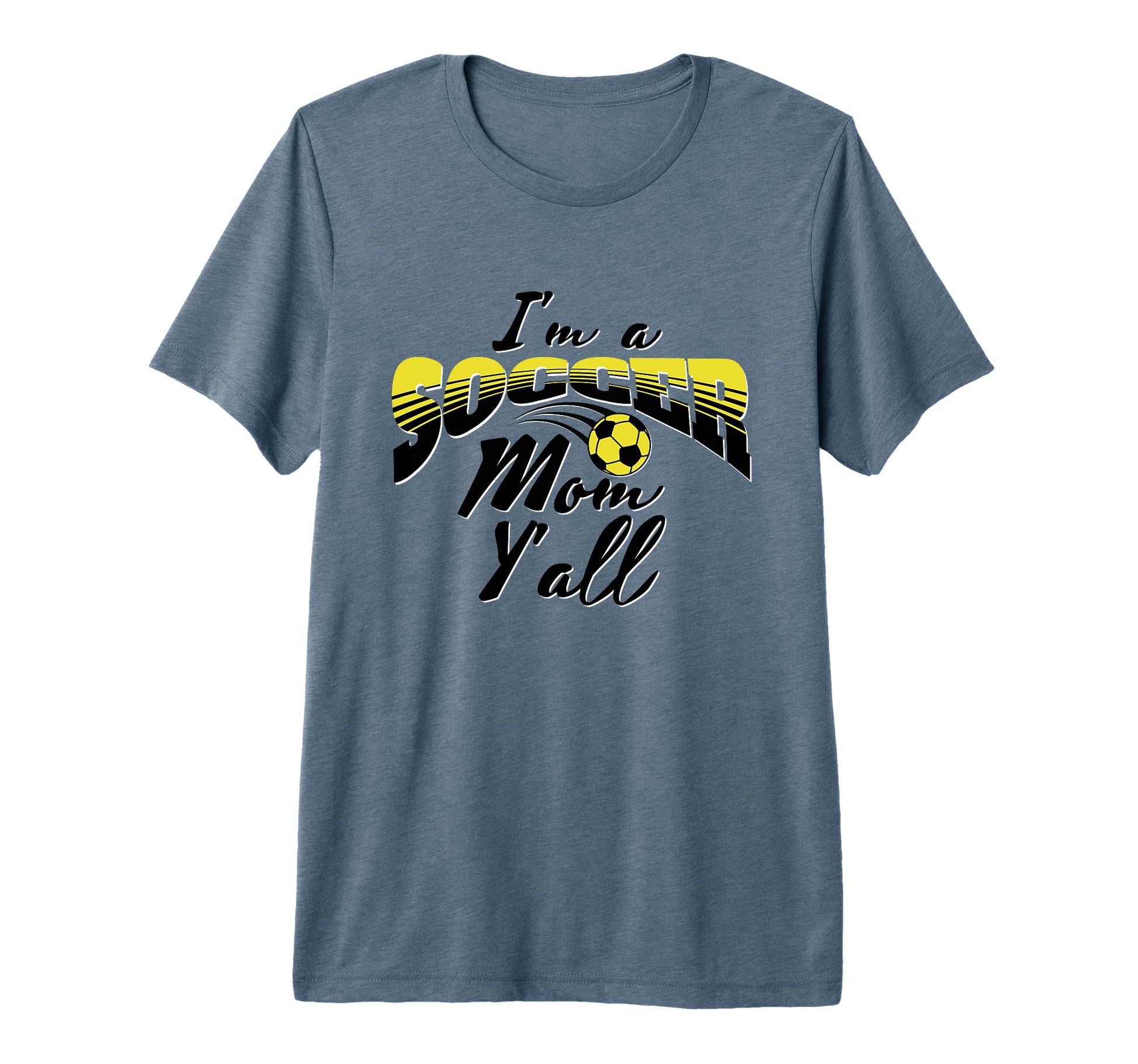 Mom Soccer Lover Soccer Mom Gift Yellow T-Shirt - Graphic Print Unisex - T-Shirt, Sweatshirt, Hoodie