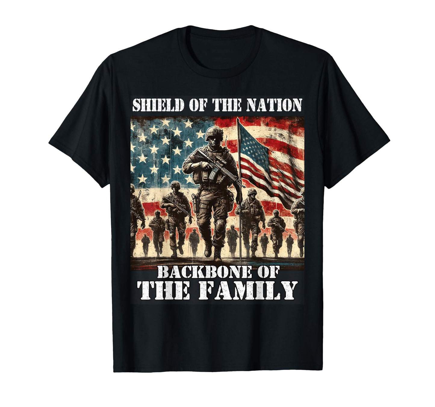 Shield Nation Backbone Family T-Shirt - Custom Art Print Men Women - T-Shirt, Sweatshirt, Hoodie