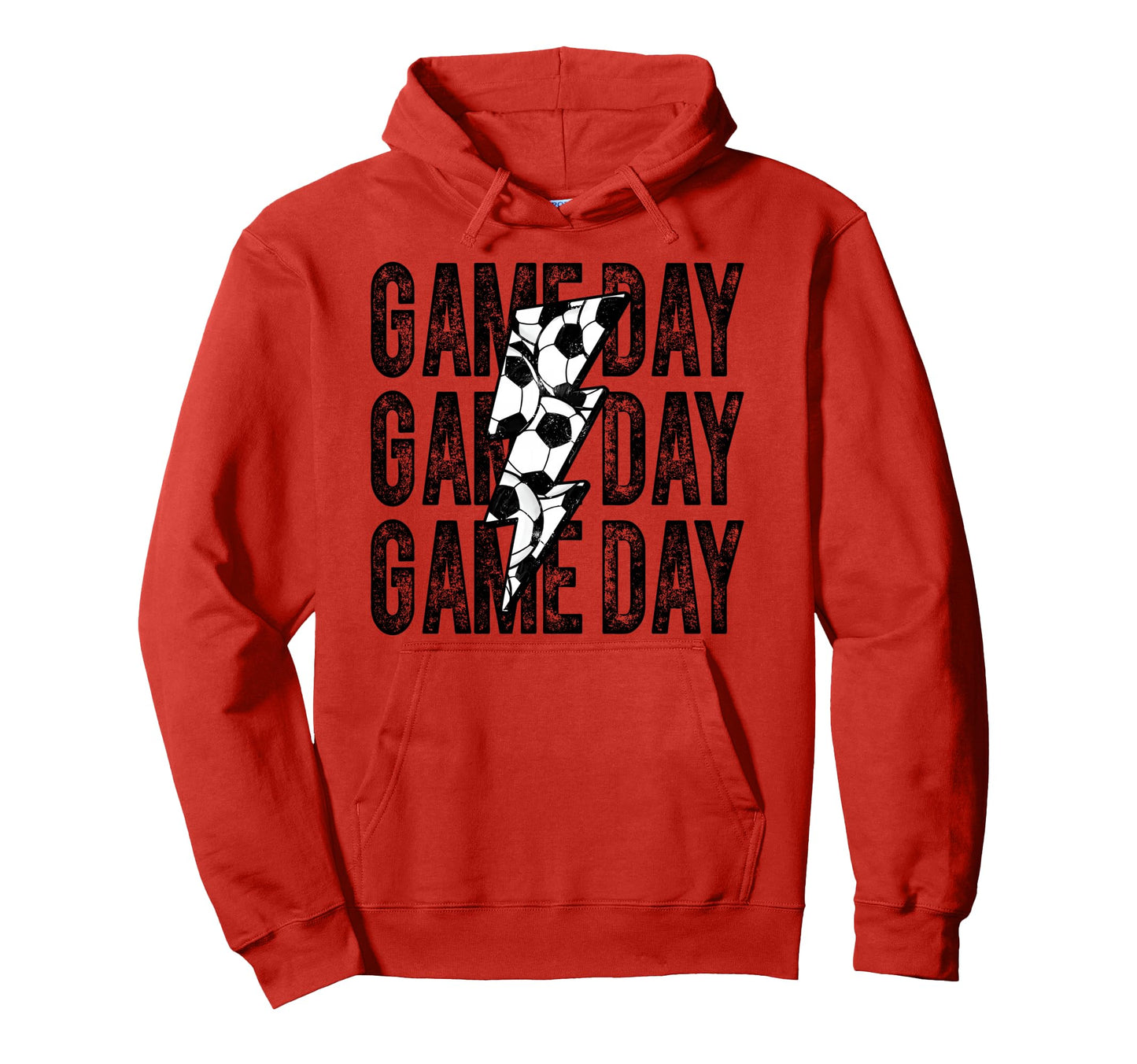 Game Day Soccer Lightning Bolt Soccer Mom Hoodie - Streetwear Style Unisex - T-Shirt, Sweatshirt, Hoodie