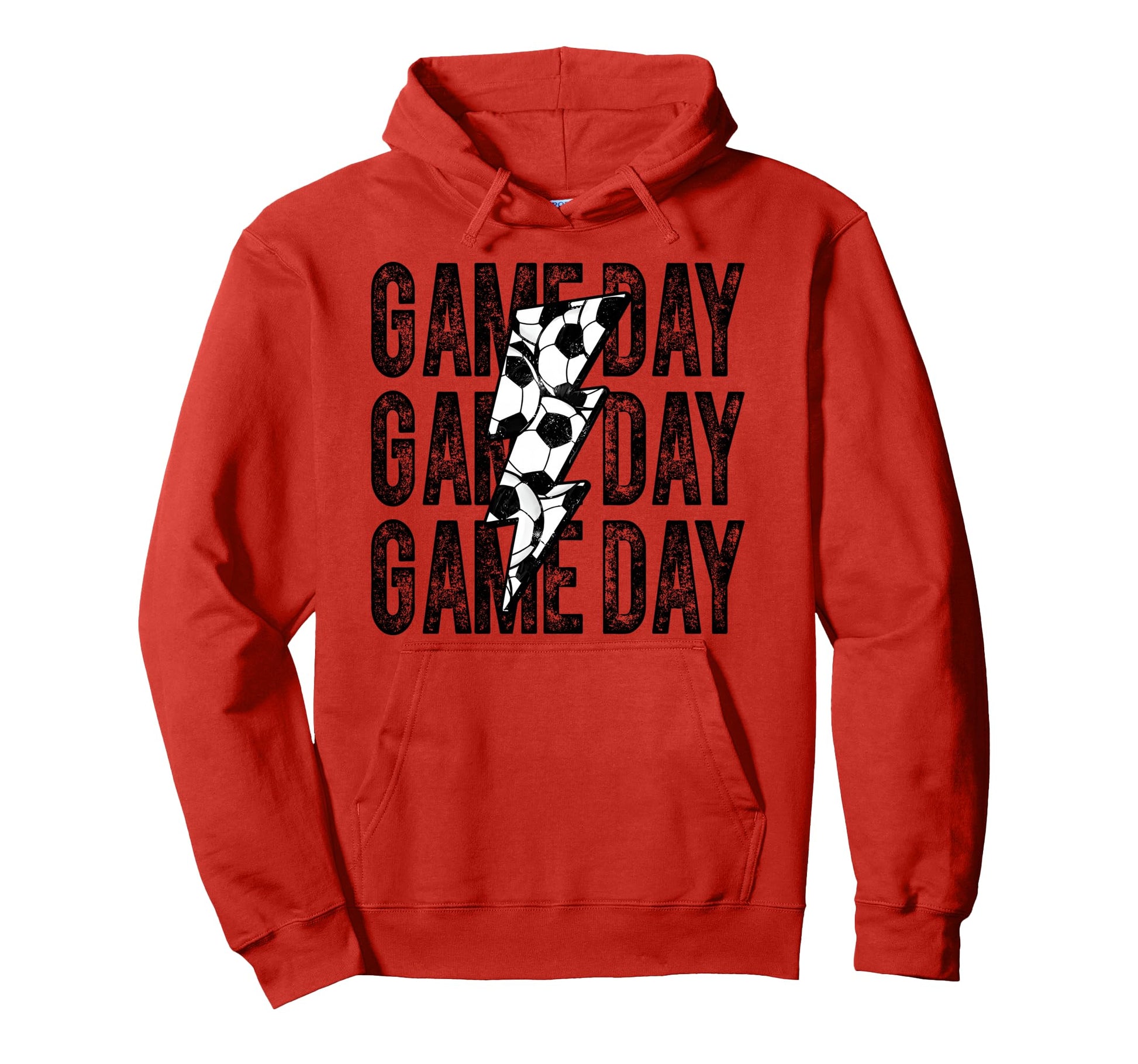 Game Day Soccer Lightning Bolt Soccer Mom Hoodie - Streetwear Style Unisex - T-Shirt, Sweatshirt, Hoodie