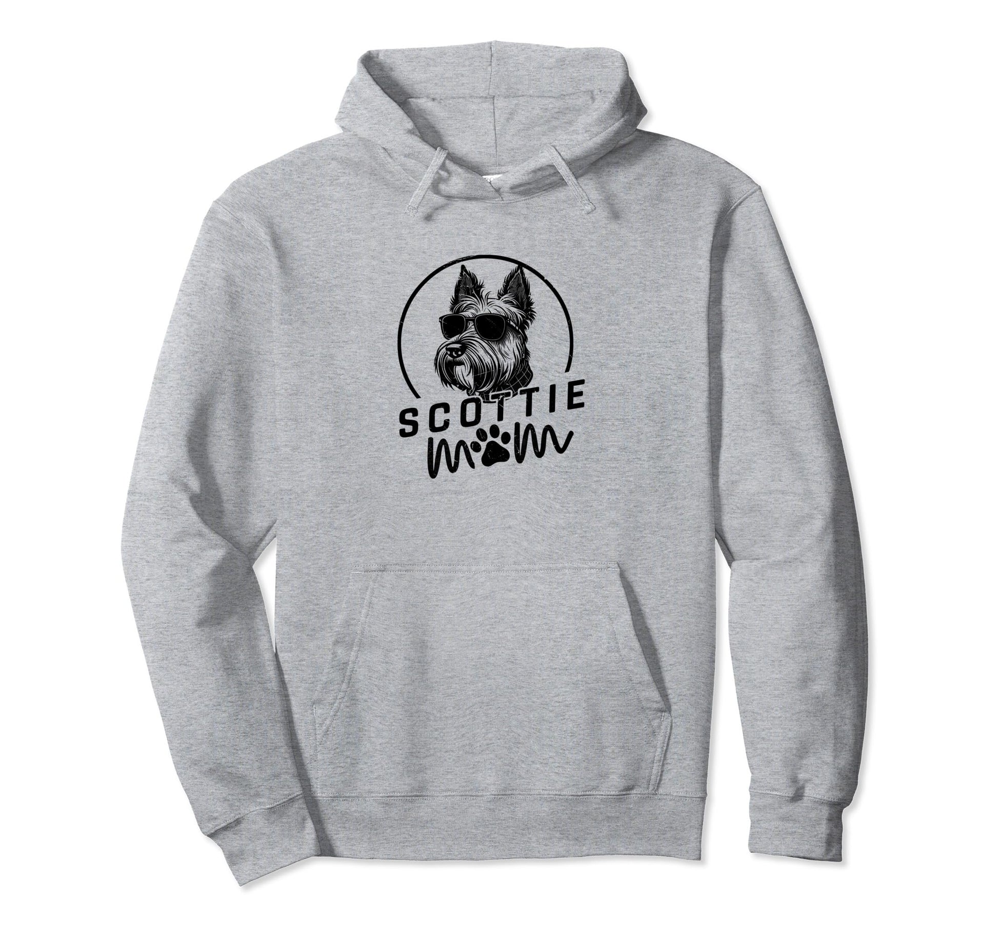 Scottie Dog Mom Face Gifts Funny Dog Hoodie - Minimalist Print Men Women - T-Shirt, Sweatshirt, Hoodie
