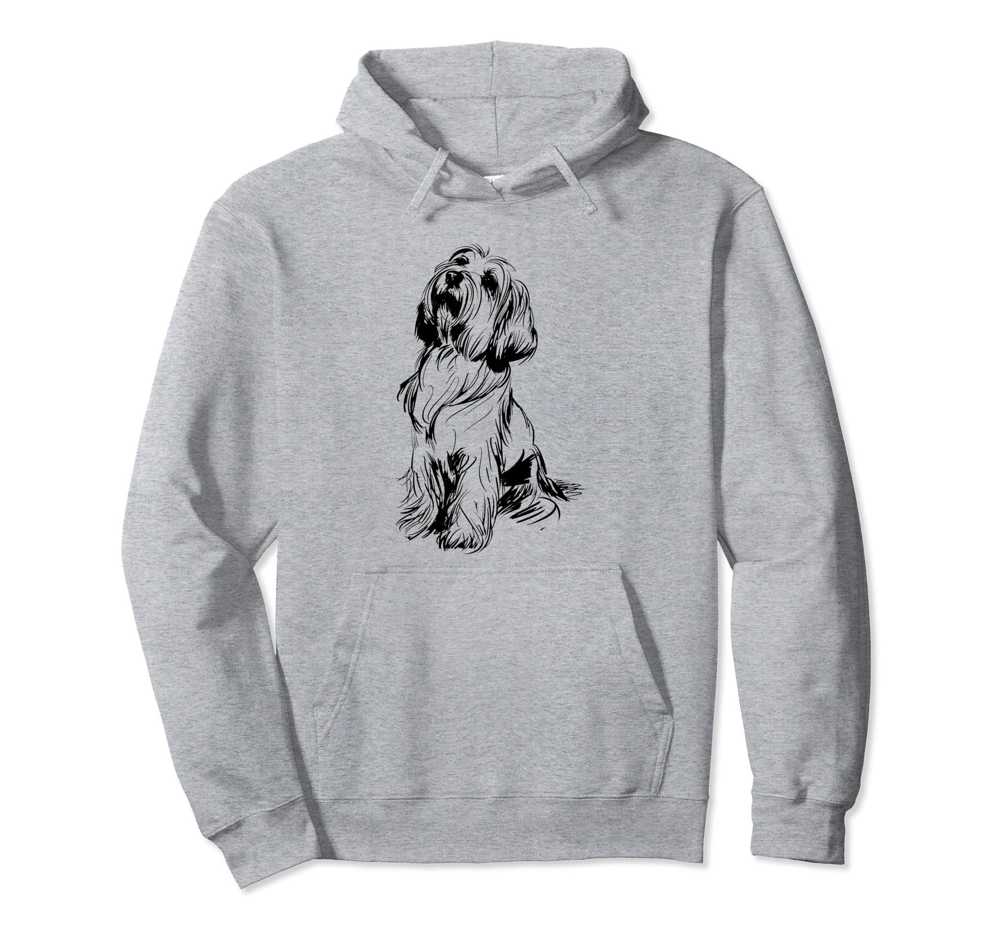 Bearded Collie Dog Line Art Minimalist Mom Hoodie - Graphic Print Unisex - T-Shirt, Sweatshirt, Hoodie