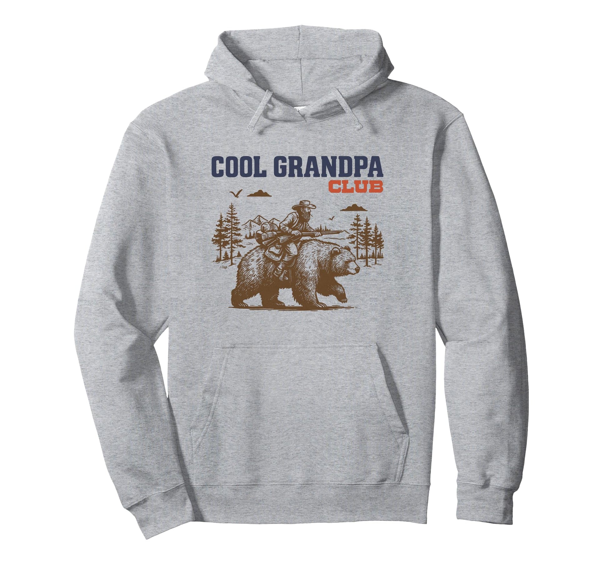 Funny Grandpa Club Bear Adventure Hoodie - Novelty Apparel Men Women - T-Shirt, Sweatshirt, Hoodie