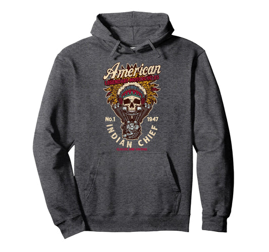 American Motorcycle Indian Native Bikers Hoodie - Graphic Print Men Women - T-Shirt, Sweatshirt, Hoodie