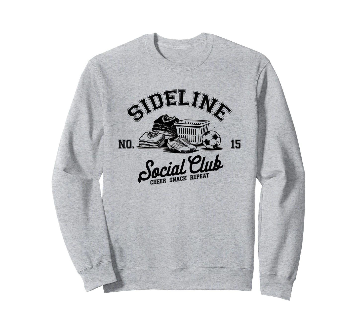 Sideline Social Club Soccer Mom Sweatshirt - Aesthetic Graphic for Adults - T-Shirt, Sweatshirt, Hoodie