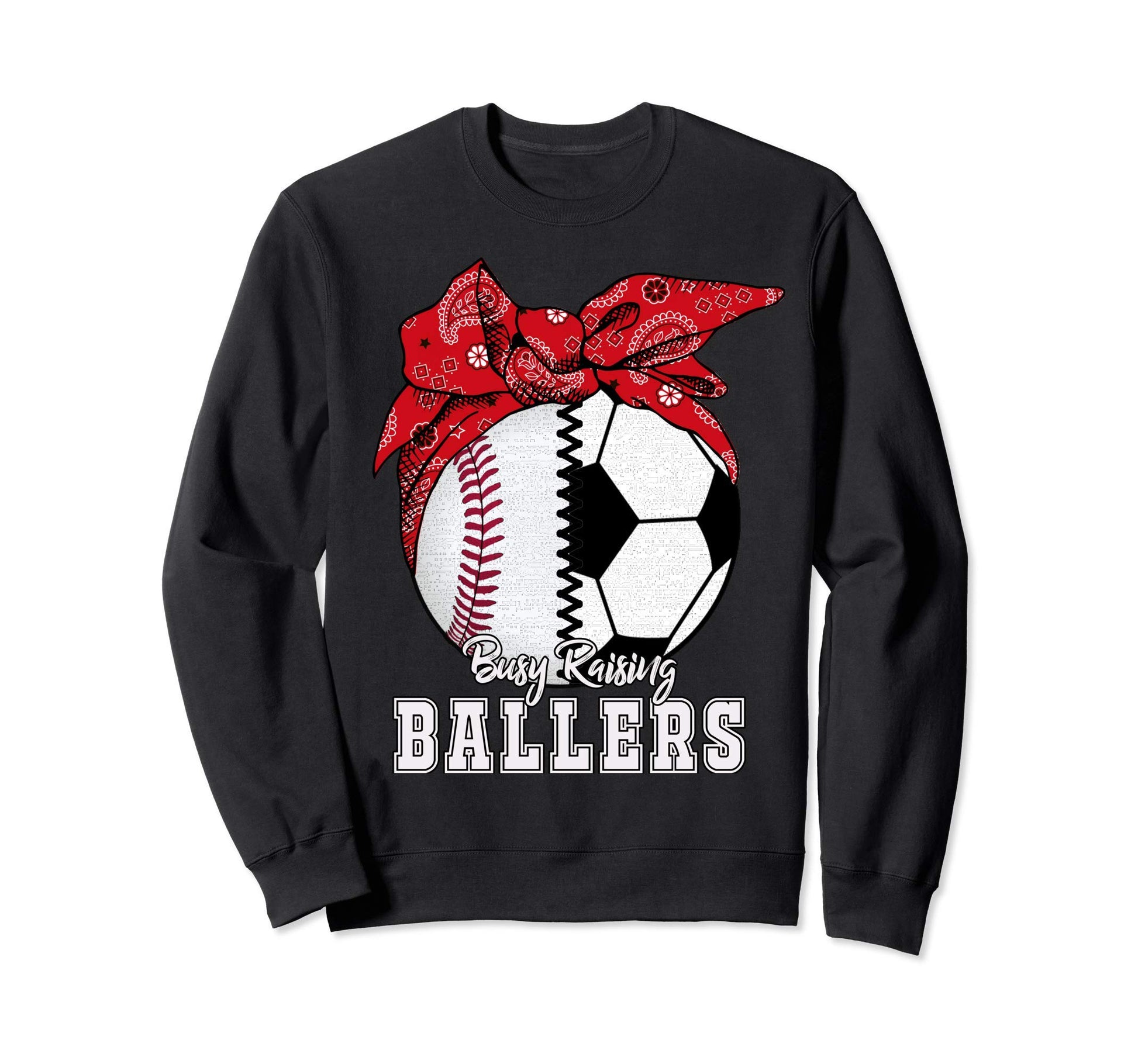 Busy Raising Ballers Baseball Sweatshirt - Novelty Apparel for Adults - T-Shirt, Sweatshirt, Hoodie