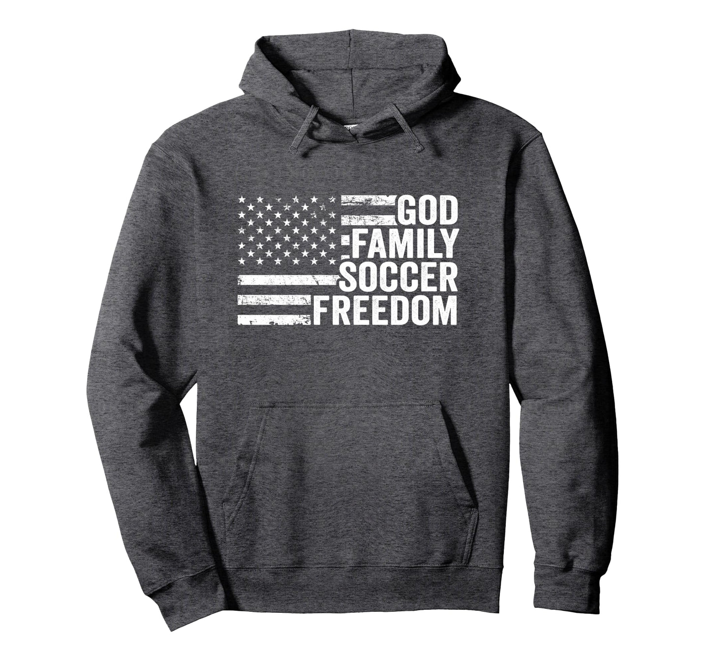 God Family Soccer Freedom Player Coach Hoodie - Custom Art Print Men Women - T-Shirt, Sweatshirt, Hoodie