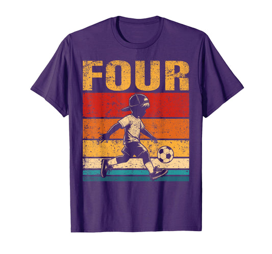 4 Year Old Soccer Birthday 4Th T-Shirt - Streetwear Style Men Women - T-Shirt, Sweatshirt, Hoodie