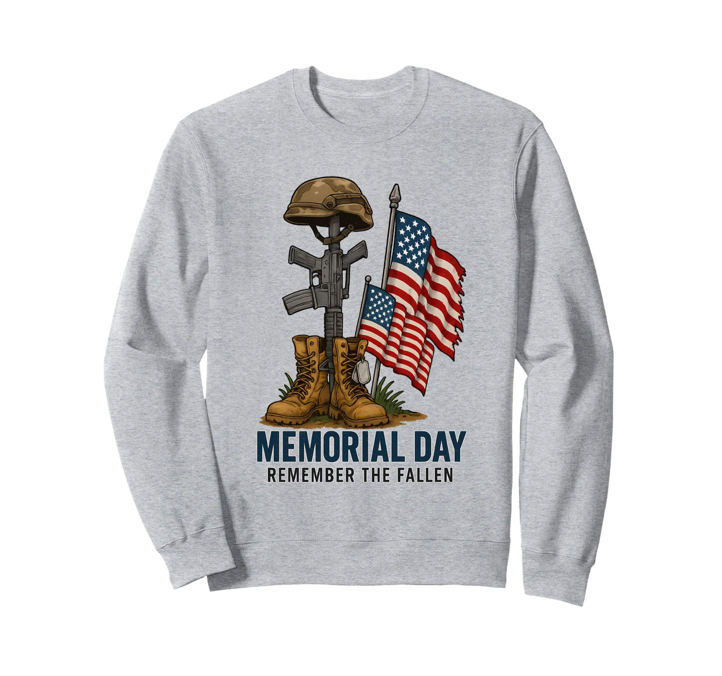 Memorial Day Sublimation Veteran Sweatshirt - Aesthetic Graphic Men Women - T-Shirt, Sweatshirt, Hoodie