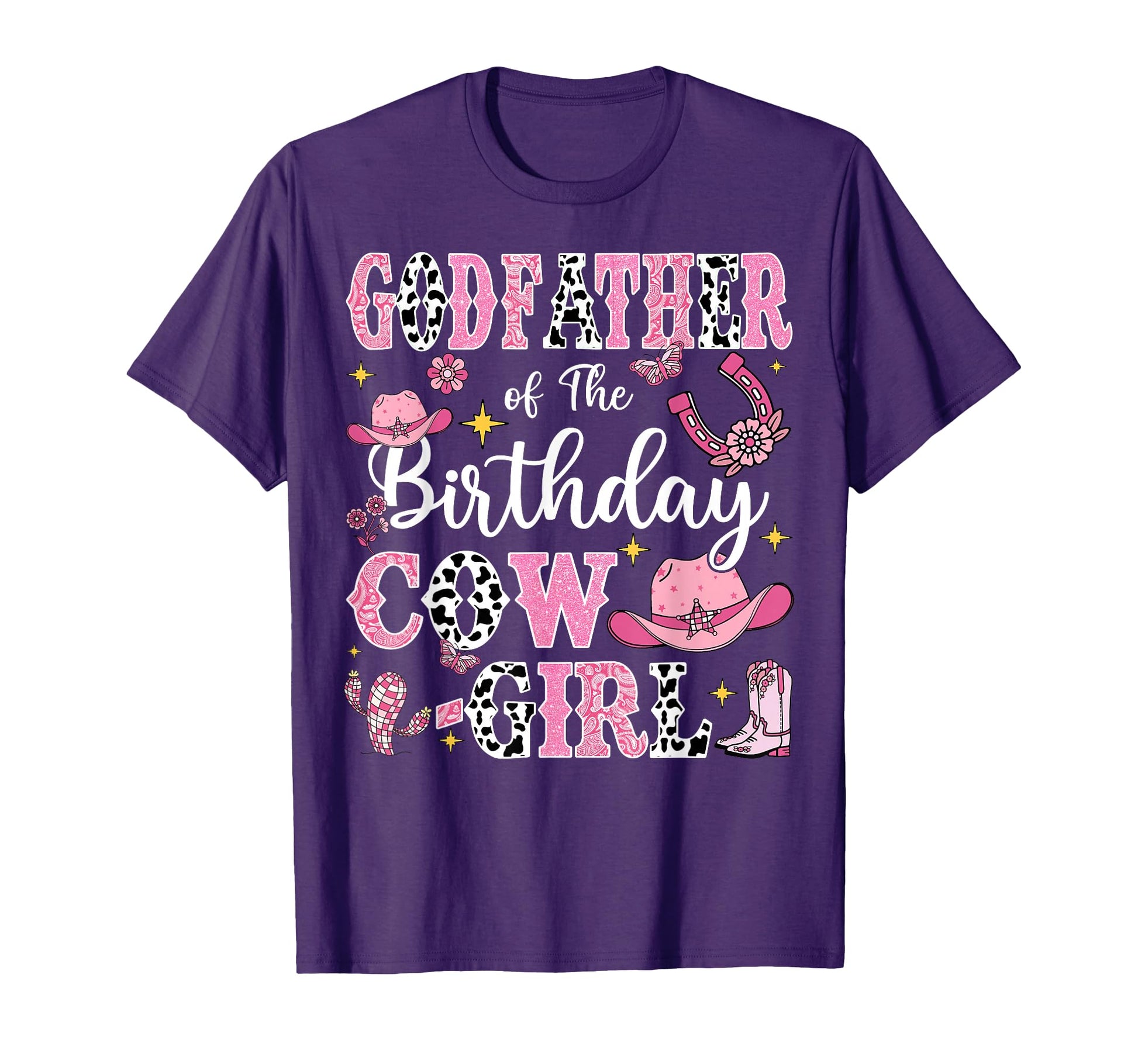 Godfather Birthday Cow Rodeo Cow T-Shirt - Casual Everyday Wear for Adults - T-Shirt, Sweatshirt, Hoodie