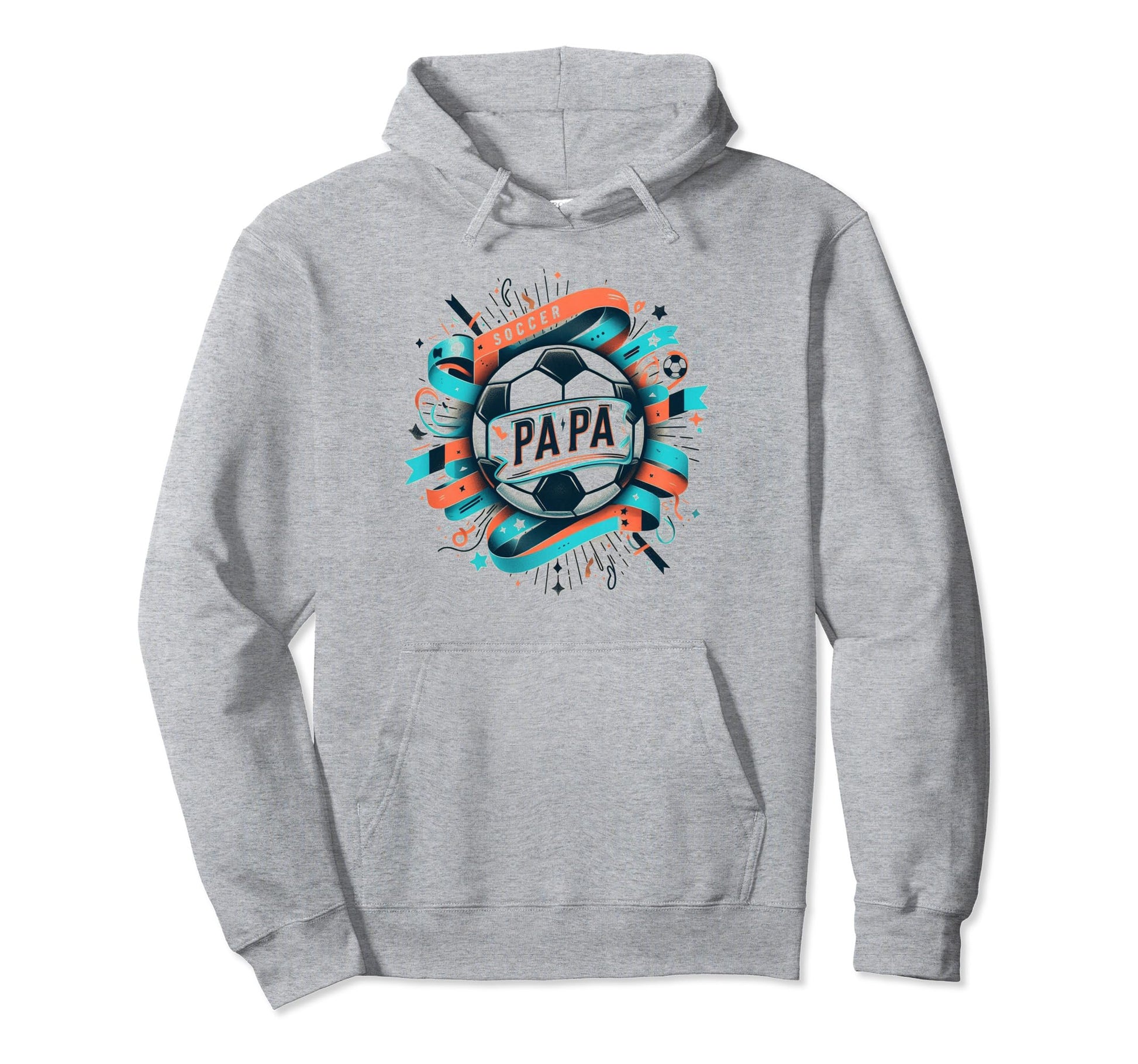 Soccer Papa Family Matching Dad Fathers Hoodie - Trendy Graphic for Adults - T-Shirt, Sweatshirt, Hoodie
