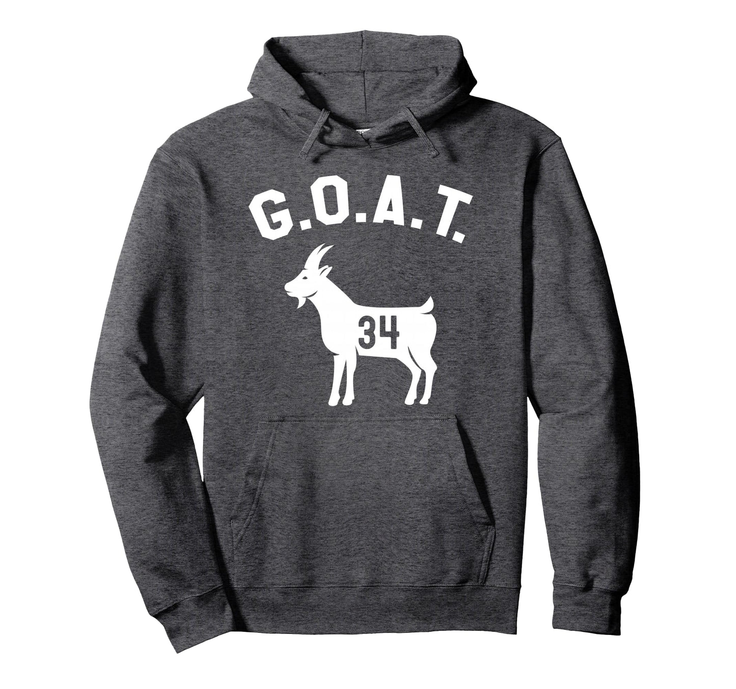 Goat Number 34 Greatest All Time Hoodie - Casual Everyday Wear for Adults - T-Shirt, Sweatshirt, Hoodie