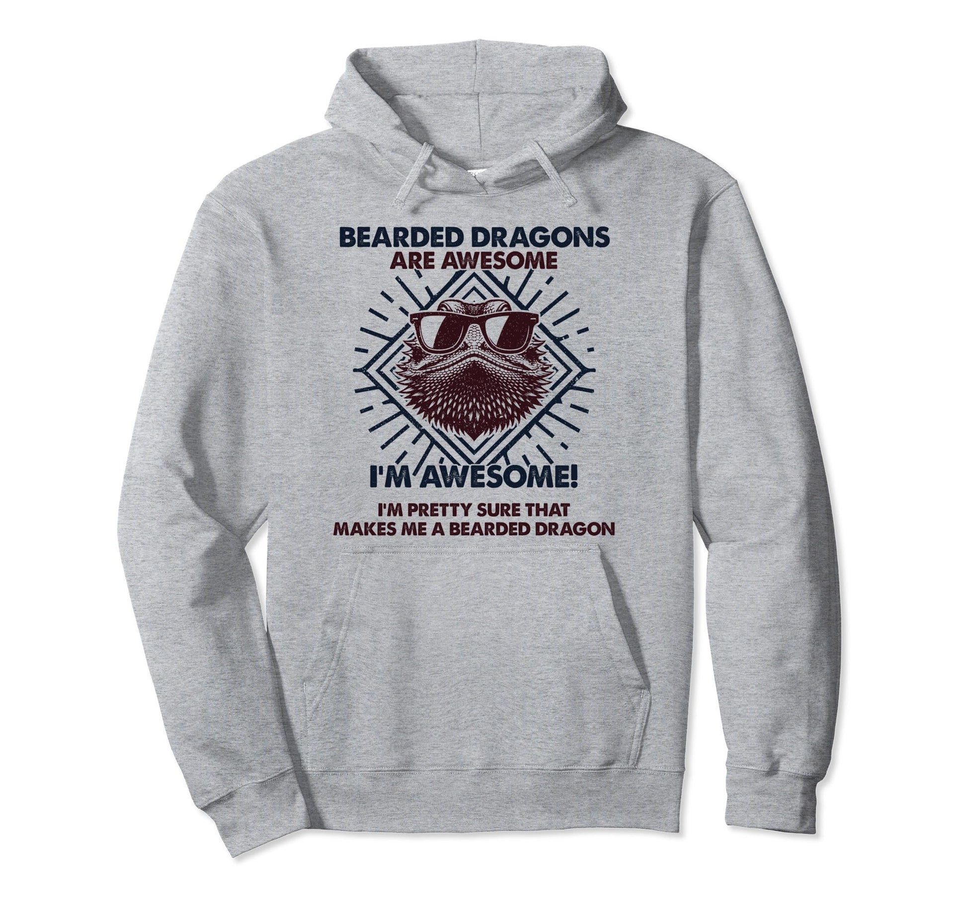 Bearded Dragons Are Awesome Funny Bearded Hoodie - Unique Graphic Unisex - T-Shirt, Sweatshirt, Hoodie