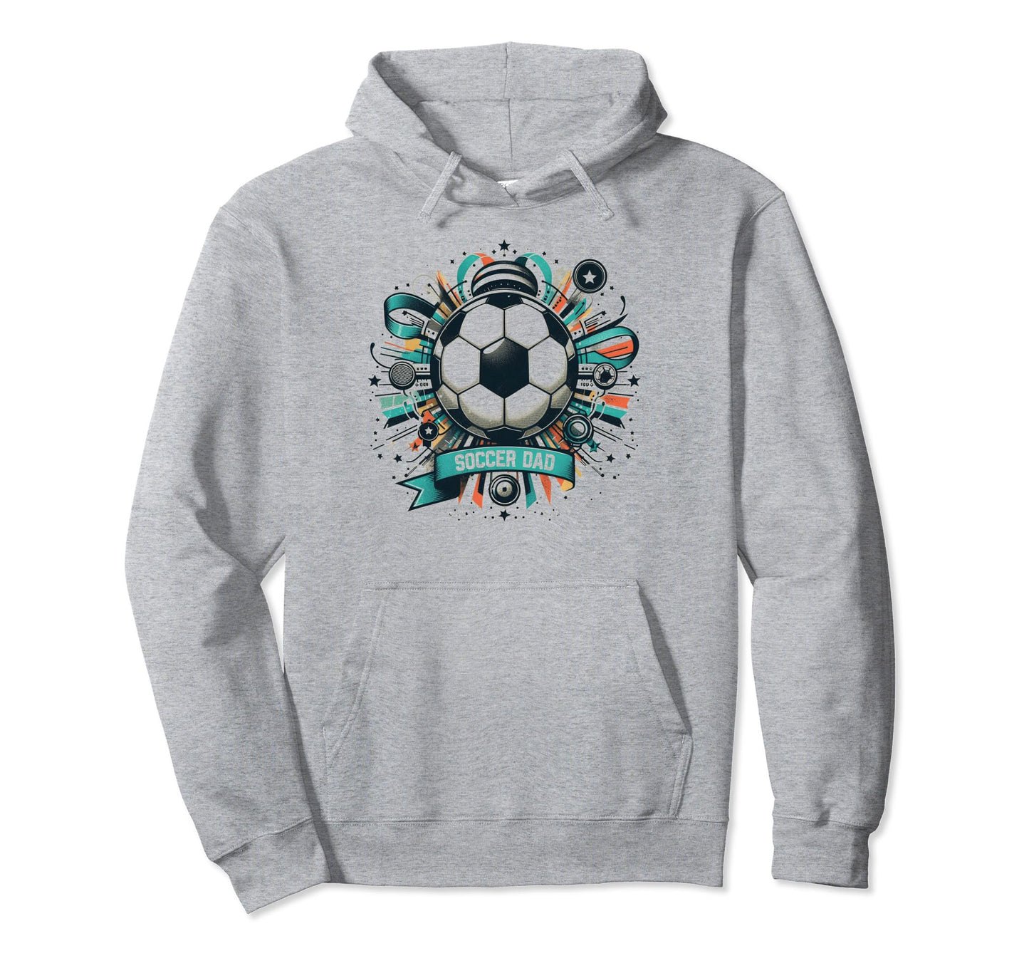 Soccer Dad Family Matching Dad Fathers Hoodie - Graphic Print for Adults - T-Shirt, Sweatshirt, Hoodie