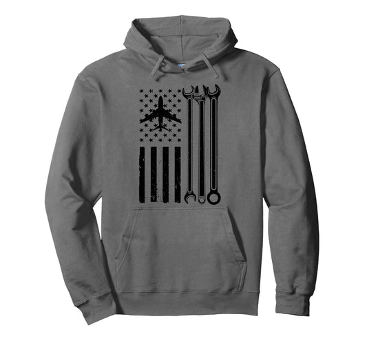 Aircraft Mechanic Aviation Maintenance Hoodie - Minimalist Print Men Women - T-Shirt, Sweatshirt, Hoodie