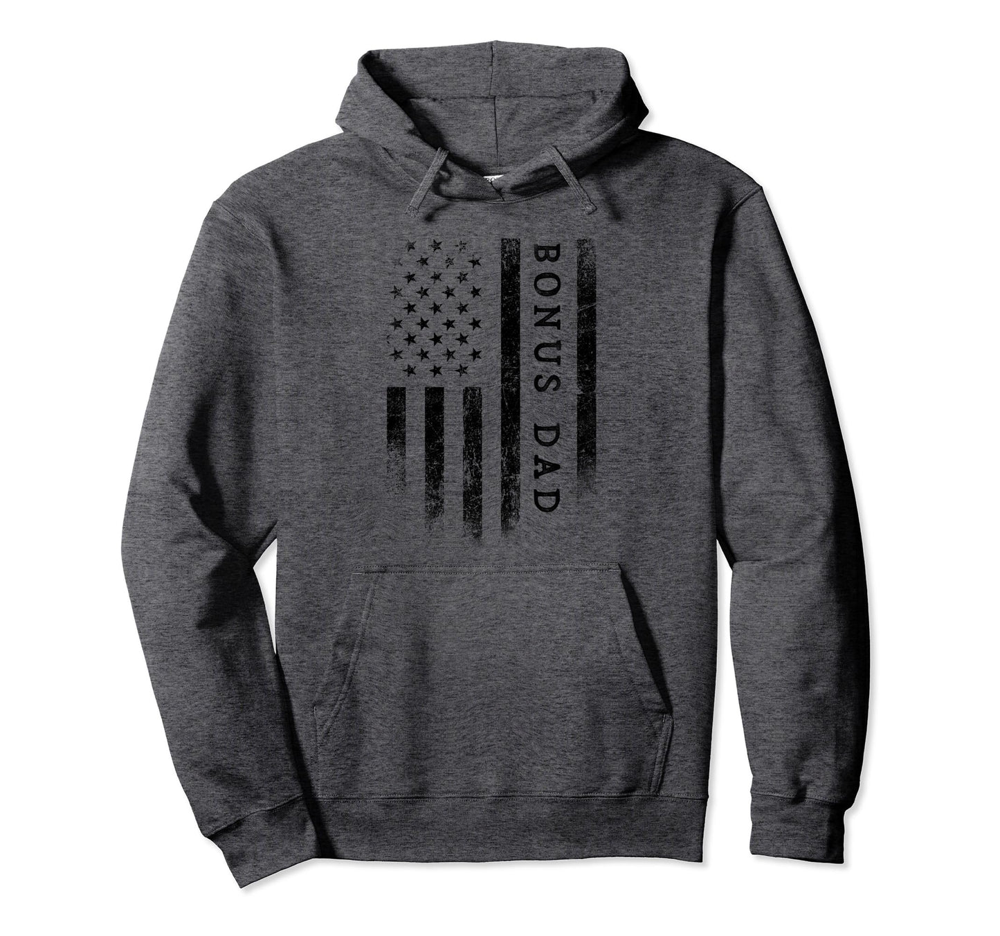 Bonus Dad Patriotic American Usa Hoodie - Casual Everyday Wear for Adults - T-Shirt, Sweatshirt, Hoodie
