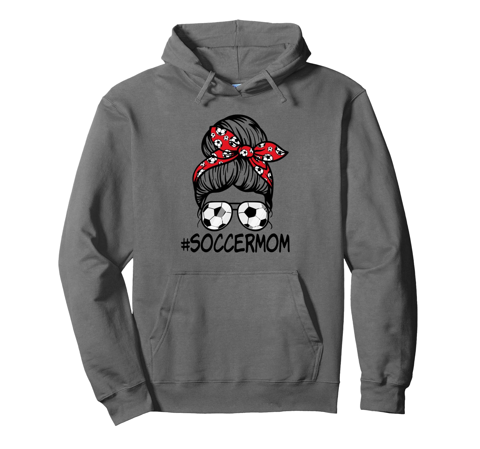 Soccer Mom Messy Bun Mom Life Mothers Hoodie - Aesthetic Graphic Unisex - T-Shirt, Sweatshirt, Hoodie