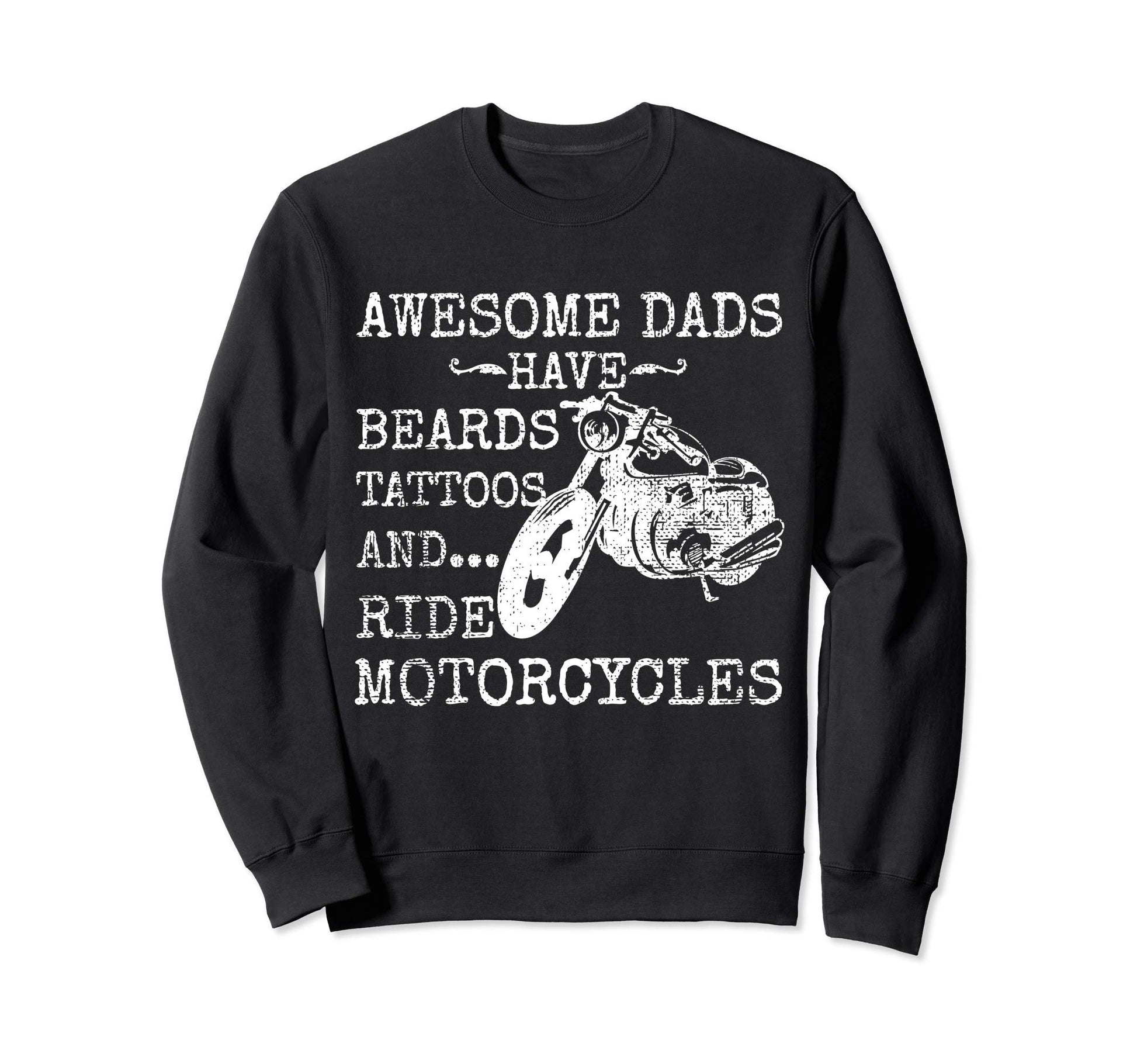 Funny Beard Awesome Dad Beard Tattoos Sweatshirt - Custom Art Print Unisex - T-Shirt, Sweatshirt, Hoodie