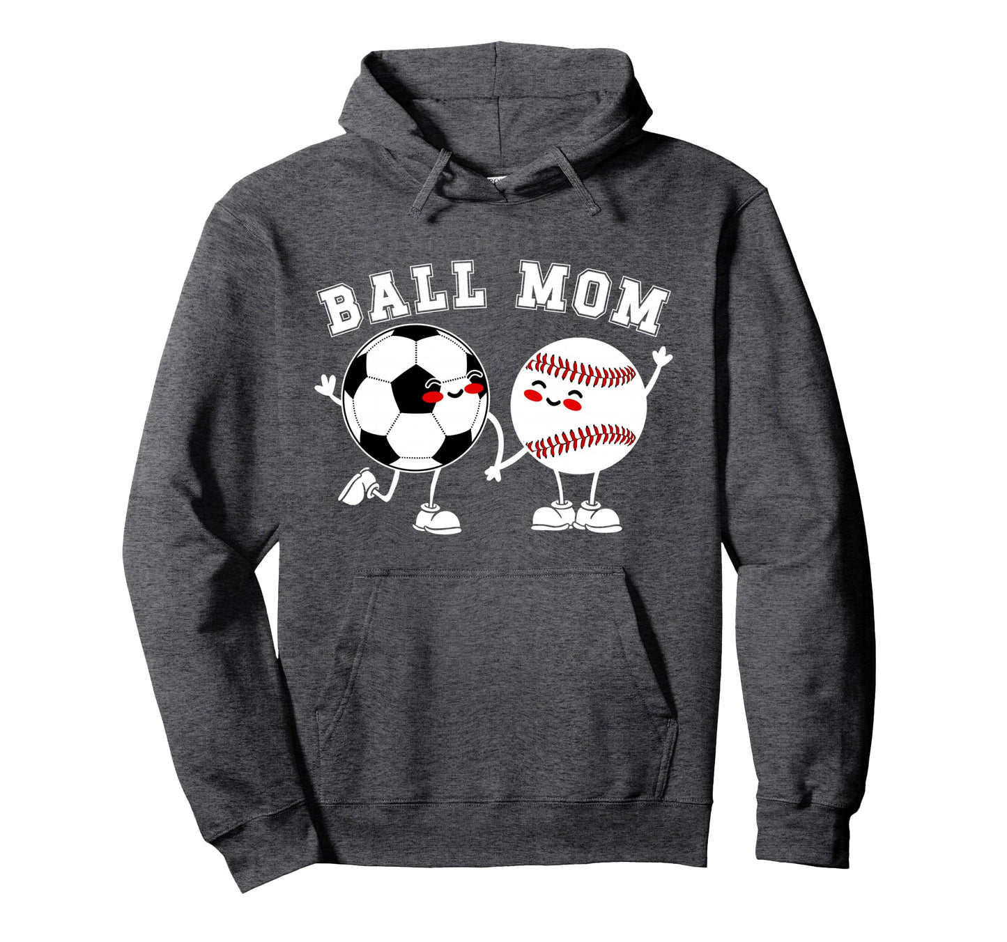 Ball Mom Soccer Baseball Mom Baseball Hoodie - Aesthetic Graphic Unisex - T-Shirt, Sweatshirt, Hoodie