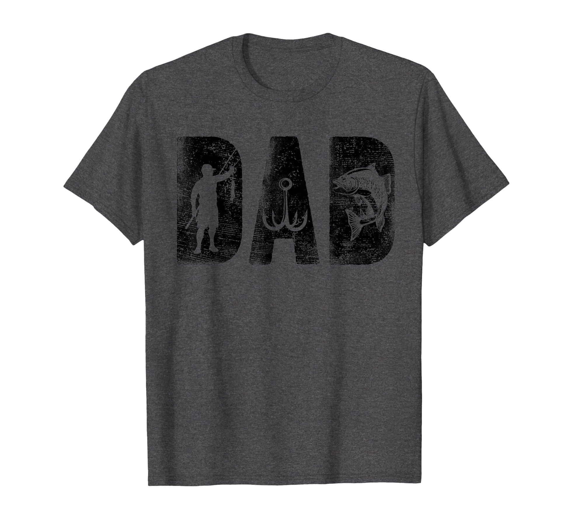 Fishing Dad Birthday Bold Font Fish Daddy T-Shirt - Graphic Print Men Women - T-Shirt, Sweatshirt, Hoodie