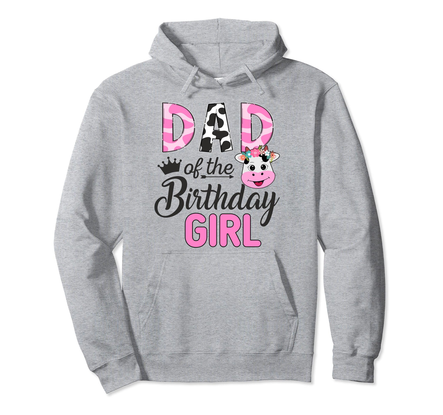 Dad Birthday Farm Cow 1 St Birthday Hoodie - Custom Art Print Unisex - T-Shirt, Sweatshirt, Hoodie