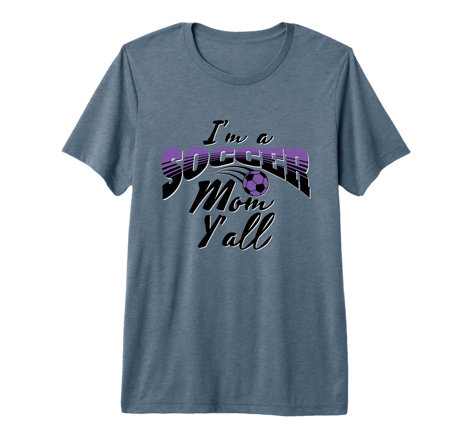 Mom Soccer Lover Soccer Mom Gift Purple T-Shirt - Custom Art Print Unisex - T-Shirt, Sweatshirt, Hoodie