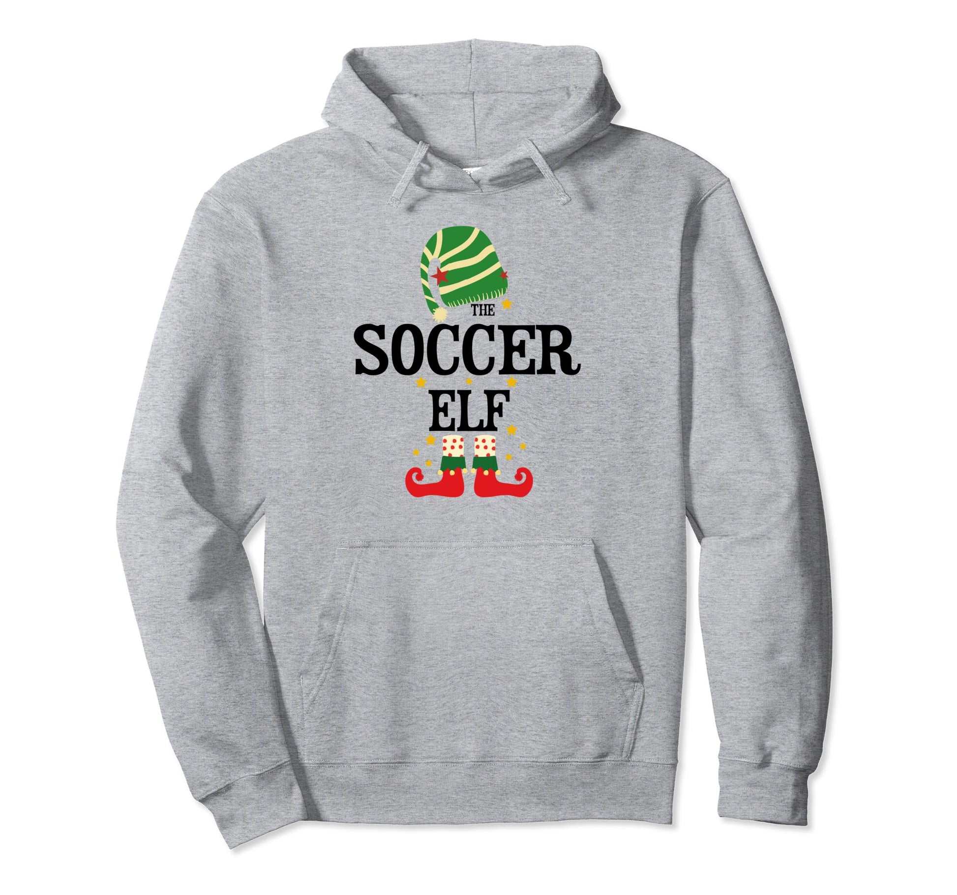 Soccer Elf Matching Family Group Hoodie - Casual Everyday Wear for Adults - T-Shirt, Sweatshirt, Hoodie