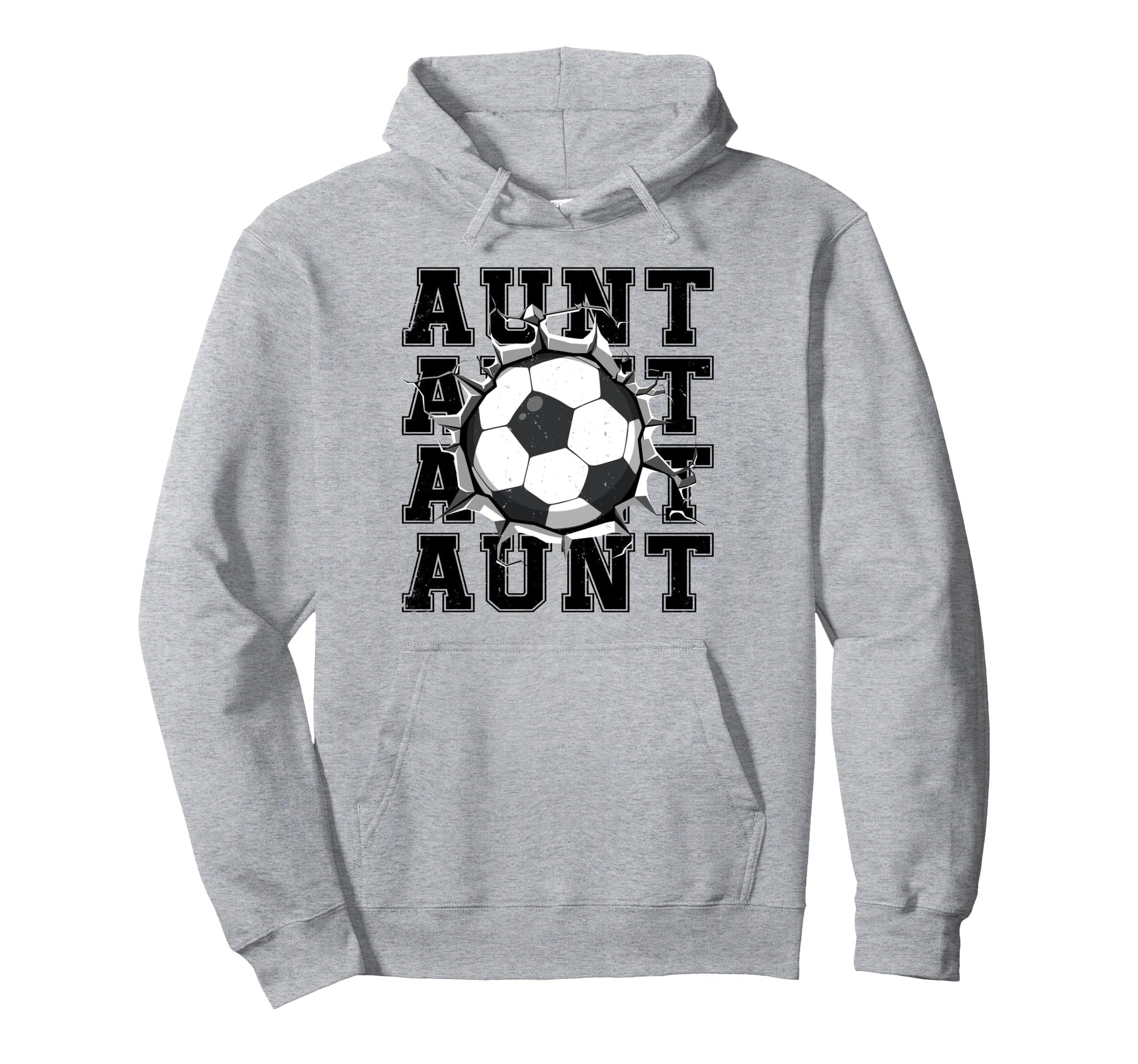 Soccer Aunt Cracked Wall Family Matching Hoodie - Novelty Apparel Unisex - T-Shirt, Sweatshirt, Hoodie