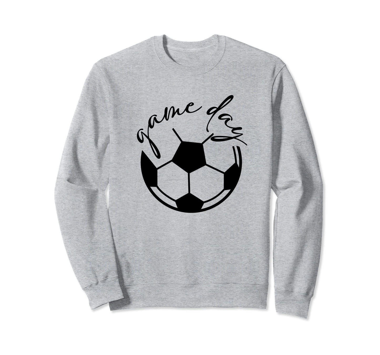 Game Day Soccer Mom Grey Sweatshirt - Custom Art Print Men Women - T-Shirt, Sweatshirt, Hoodie