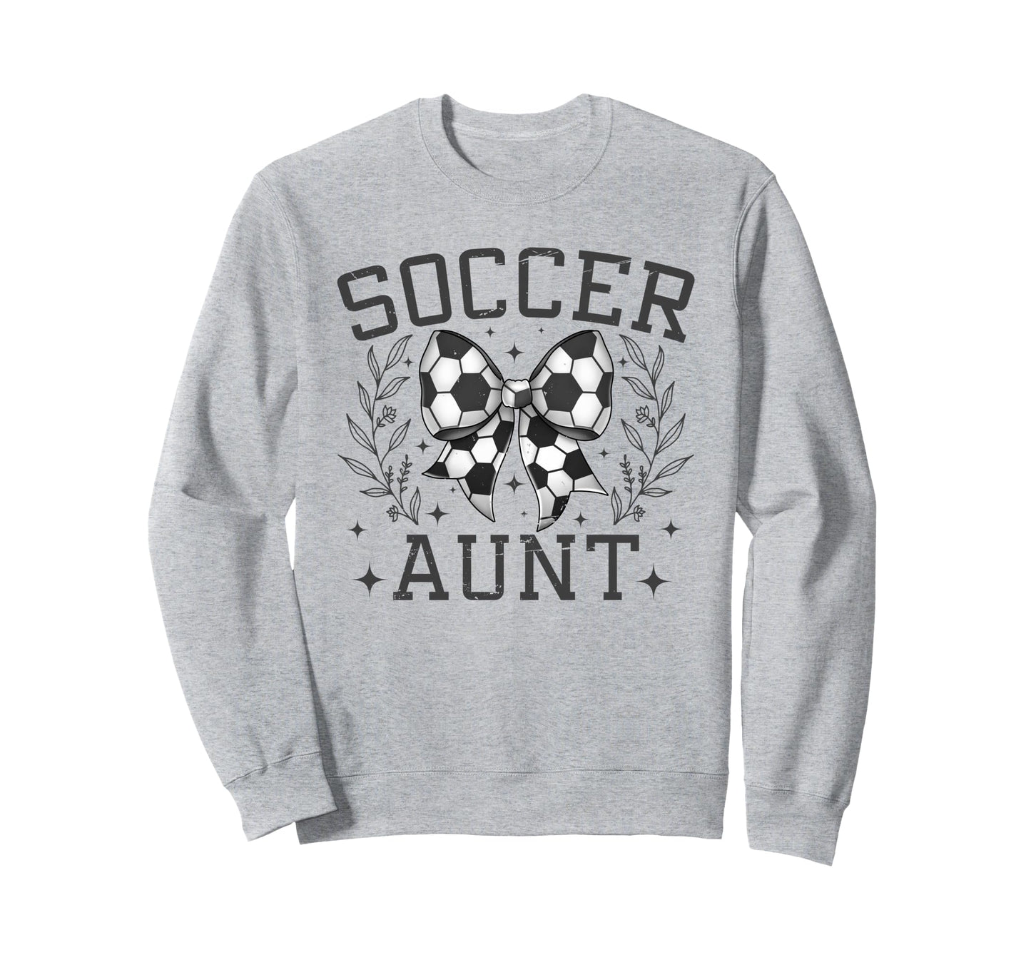 Coquette Bow Soccer Aunt Game Day Sweatshirt - Aesthetic Graphic for Adults - T-Shirt, Sweatshirt, Hoodie